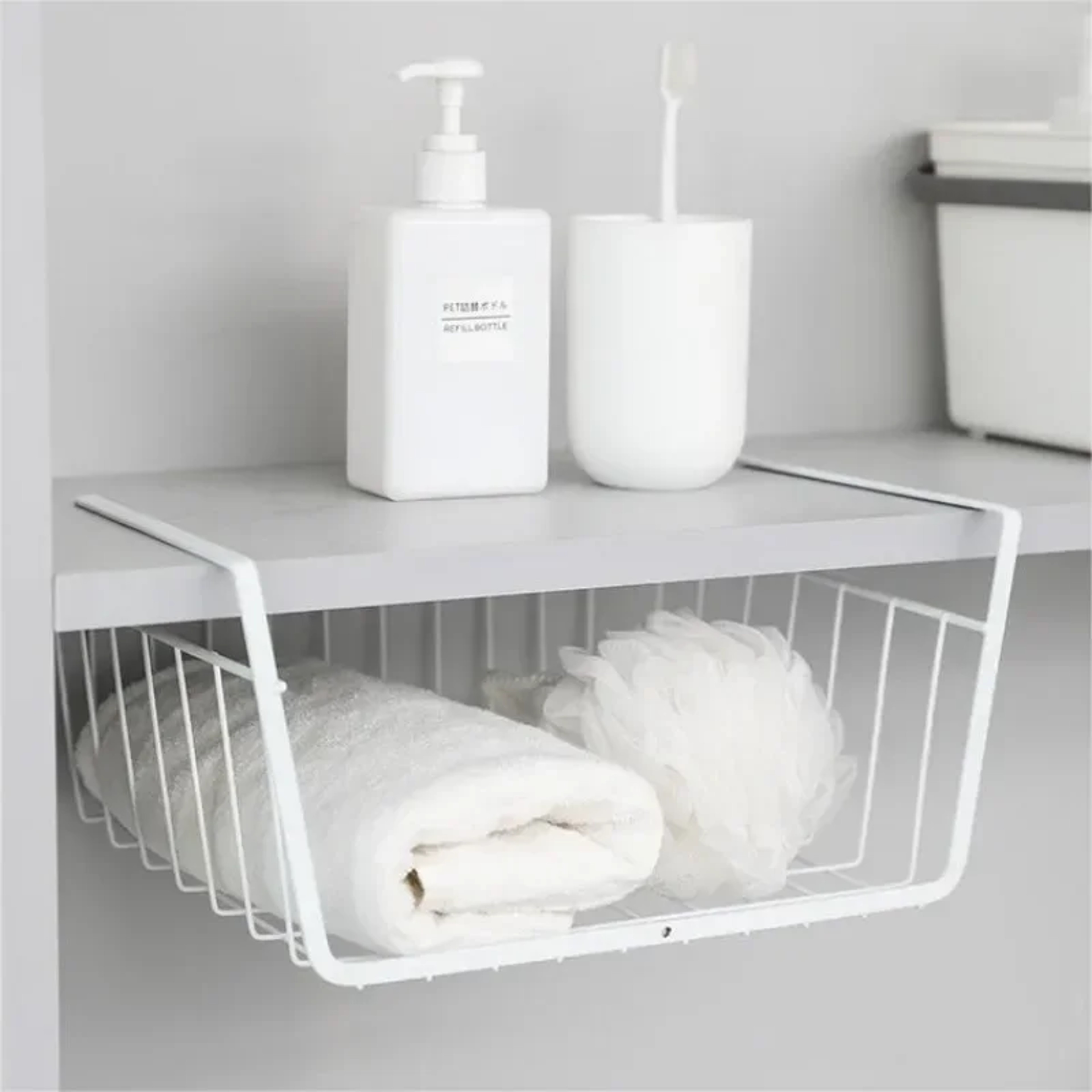 Under Shelf Hanging Storage Basket For Kitchen Closet Desk And Dorm 3