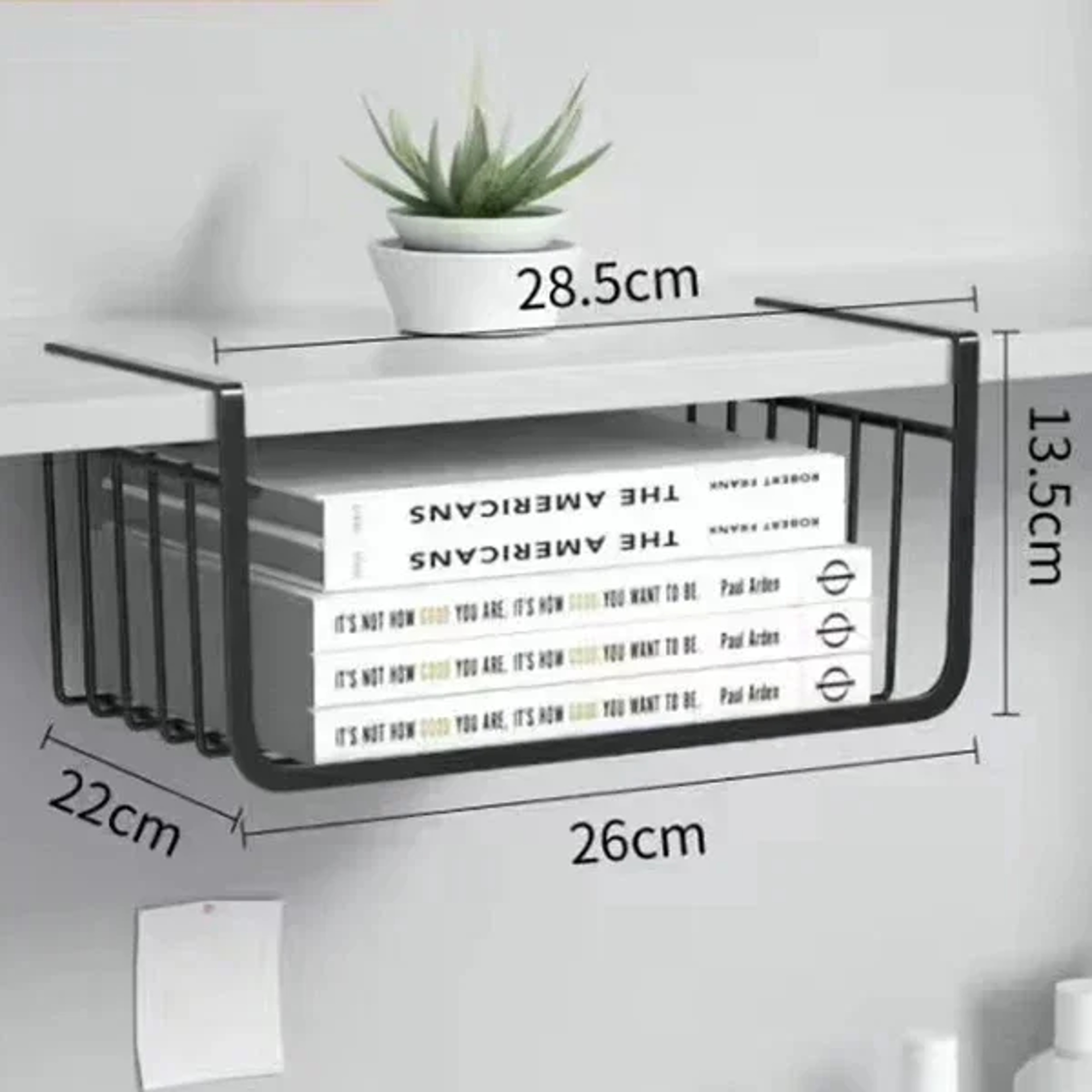 Under Shelf Hanging Storage Basket For Kitchen Closet Desk And Dorm 4