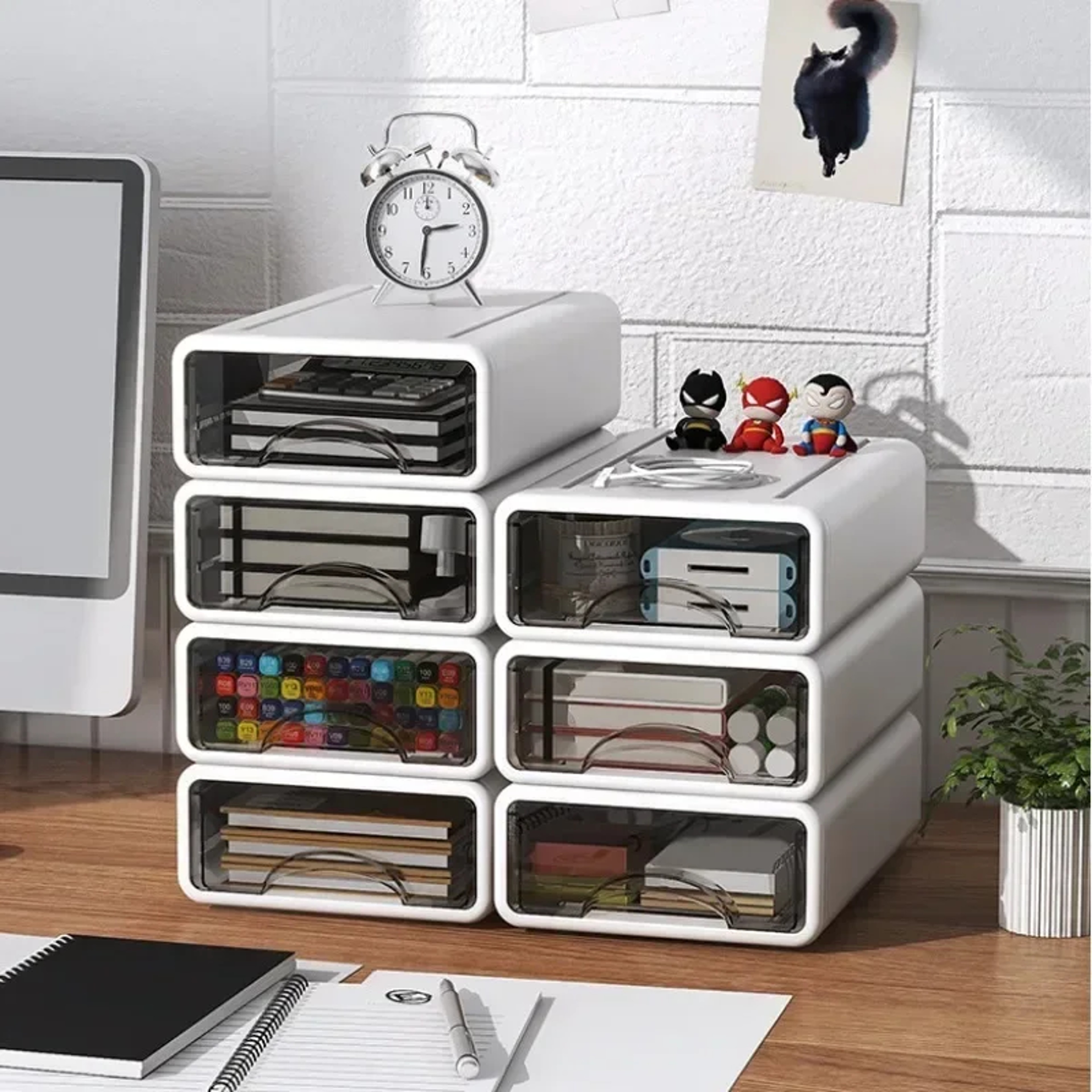 Stackable Desktop Organizer Drawer Box For Makeup Jewelry Medicine And Office Storage 1