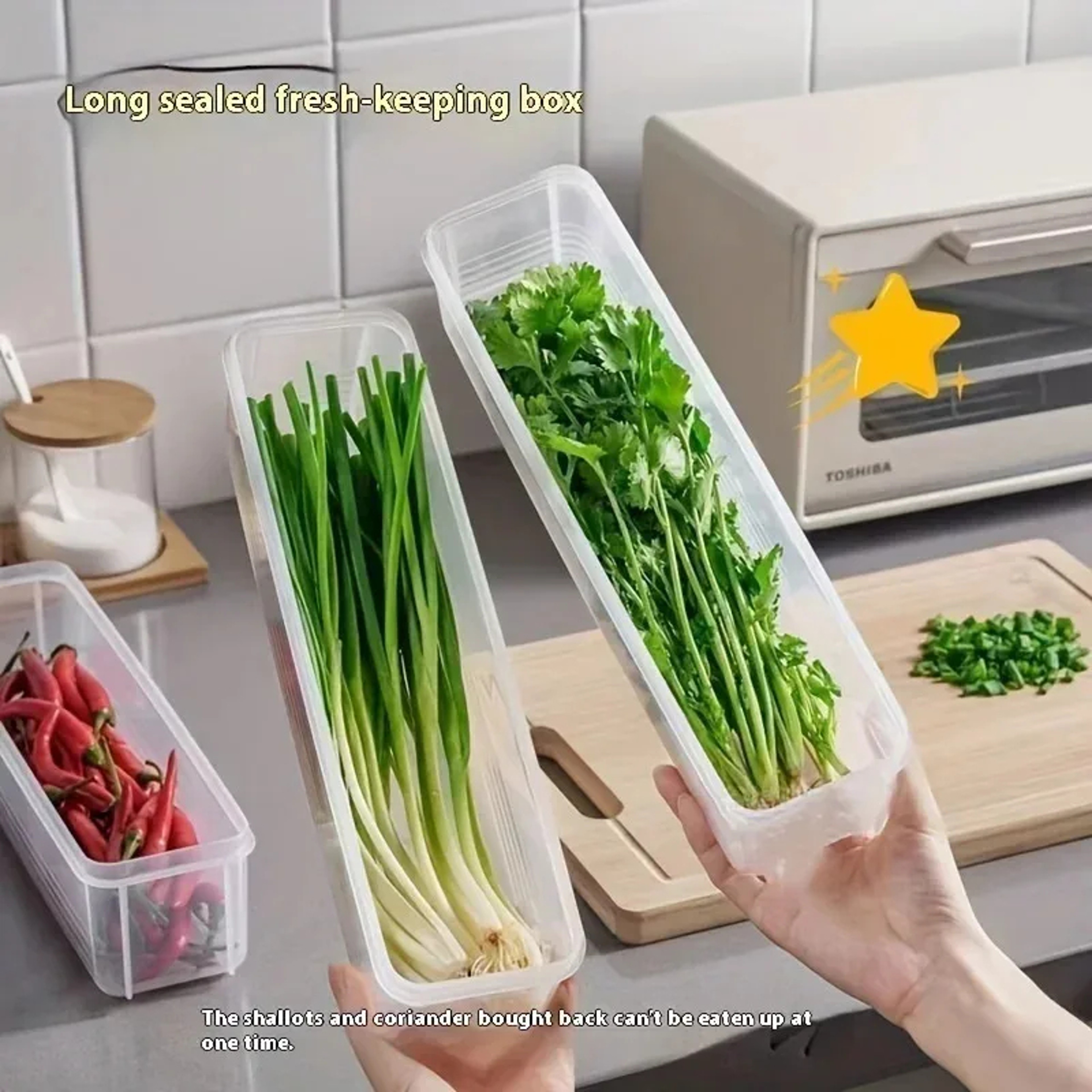 Clear Sealed Refrigerator Storage Box For Fresh Food Organization 2