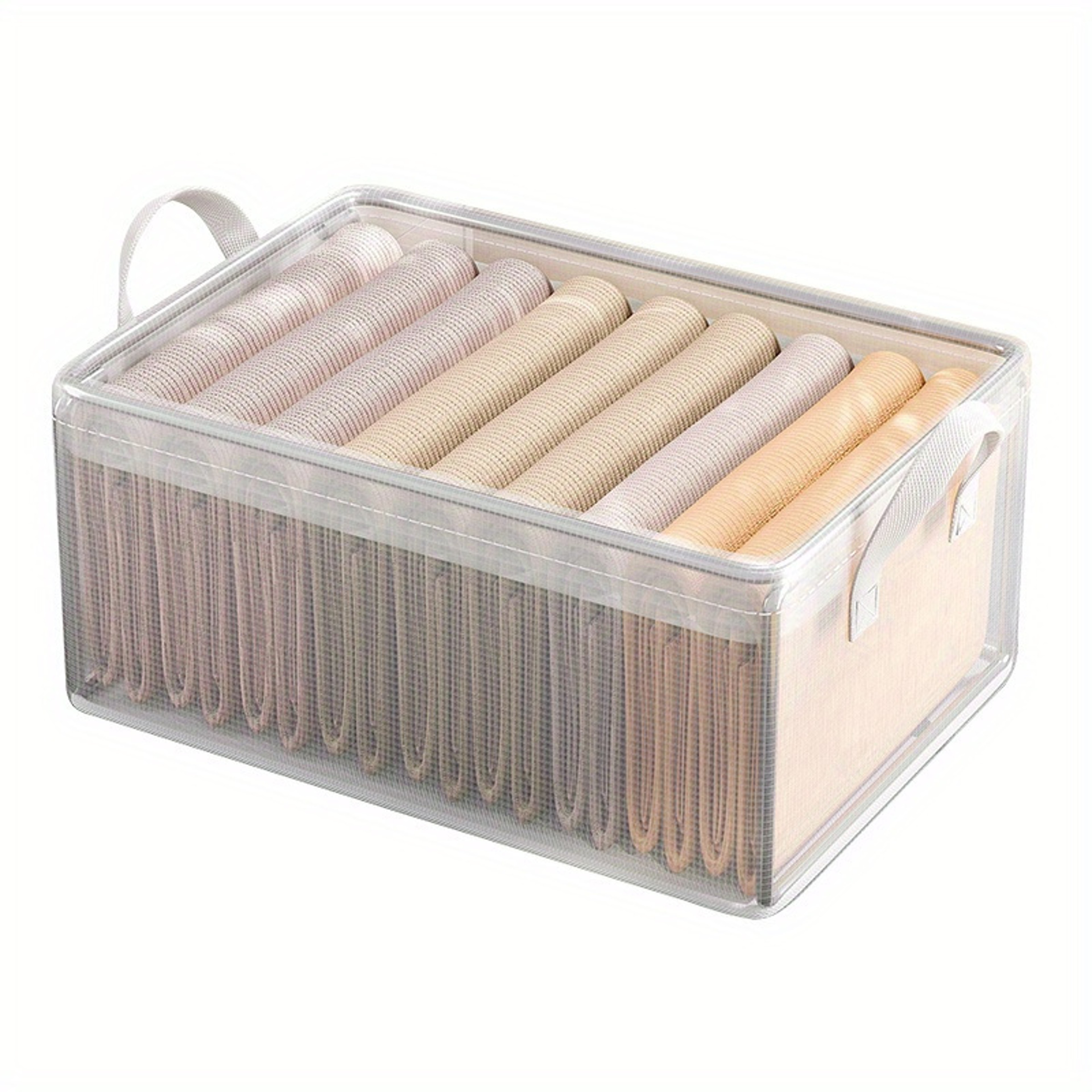 Transparent Storage Box With Steel Frame Foldable Closet Organizer 1