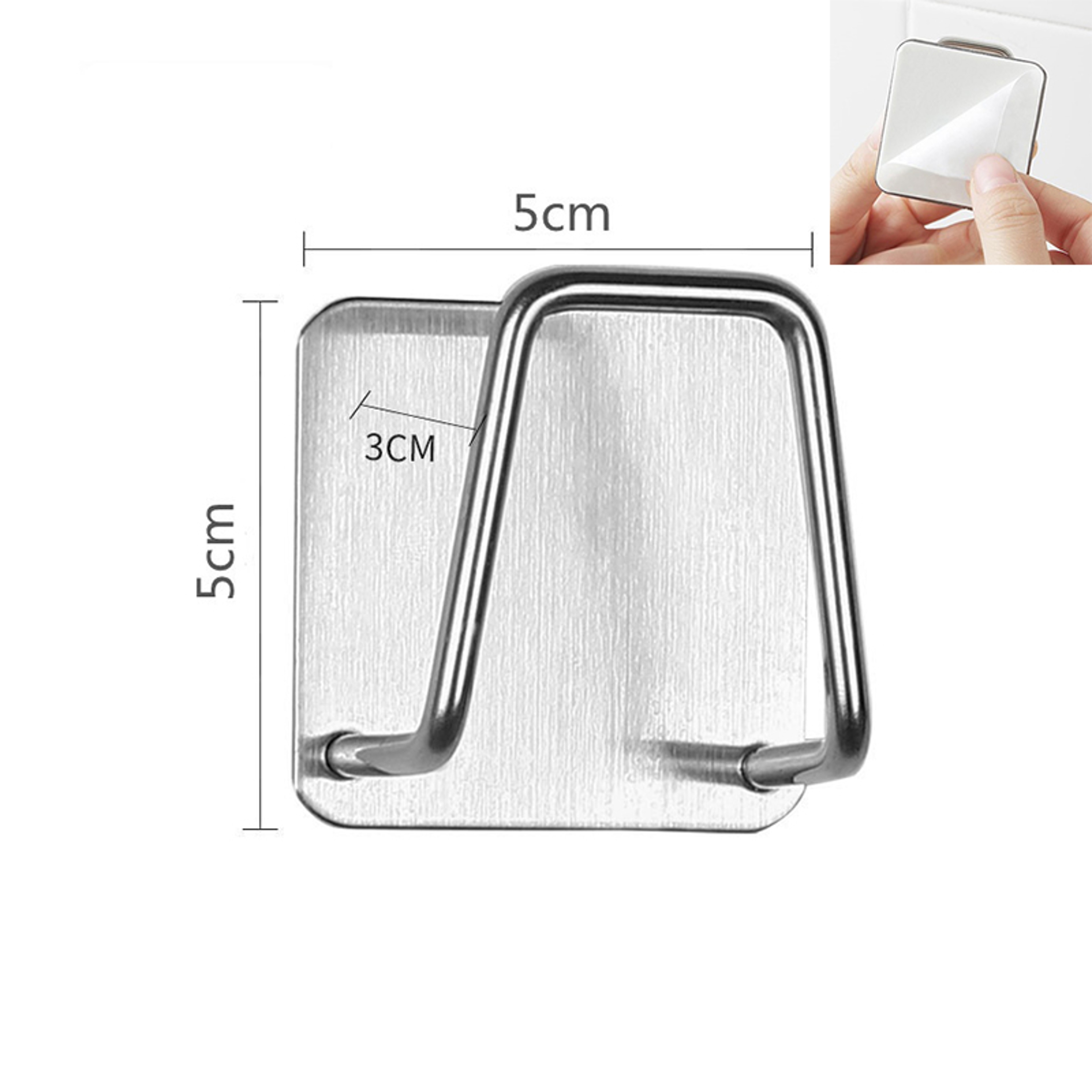 Stainless Steel Sink Sponge Holder Adhesive Draining Kitchen Sink Caddy – view 6