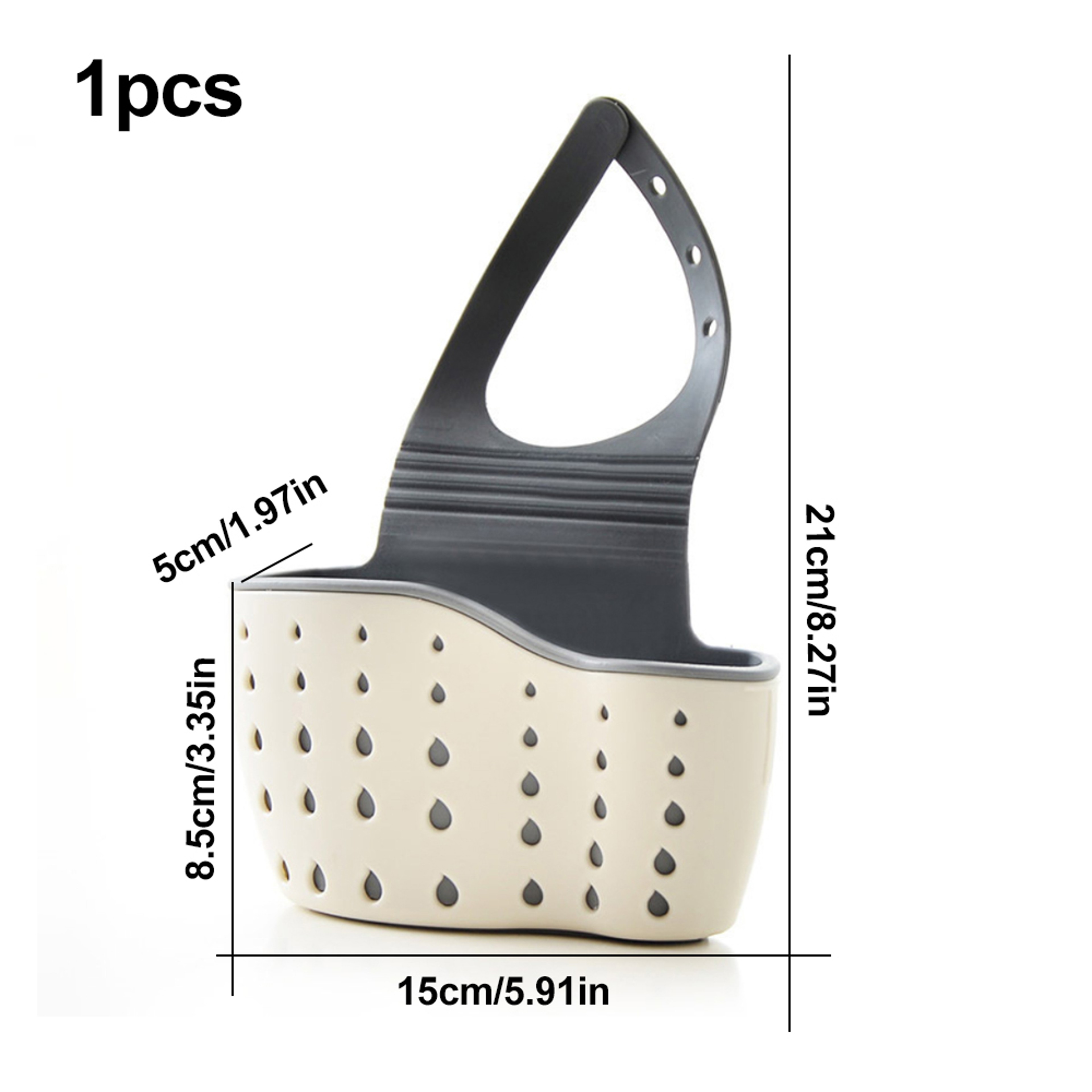 Adjustable Kitchen Sink Caddy Sponge Holder with Drain Holes – view 9