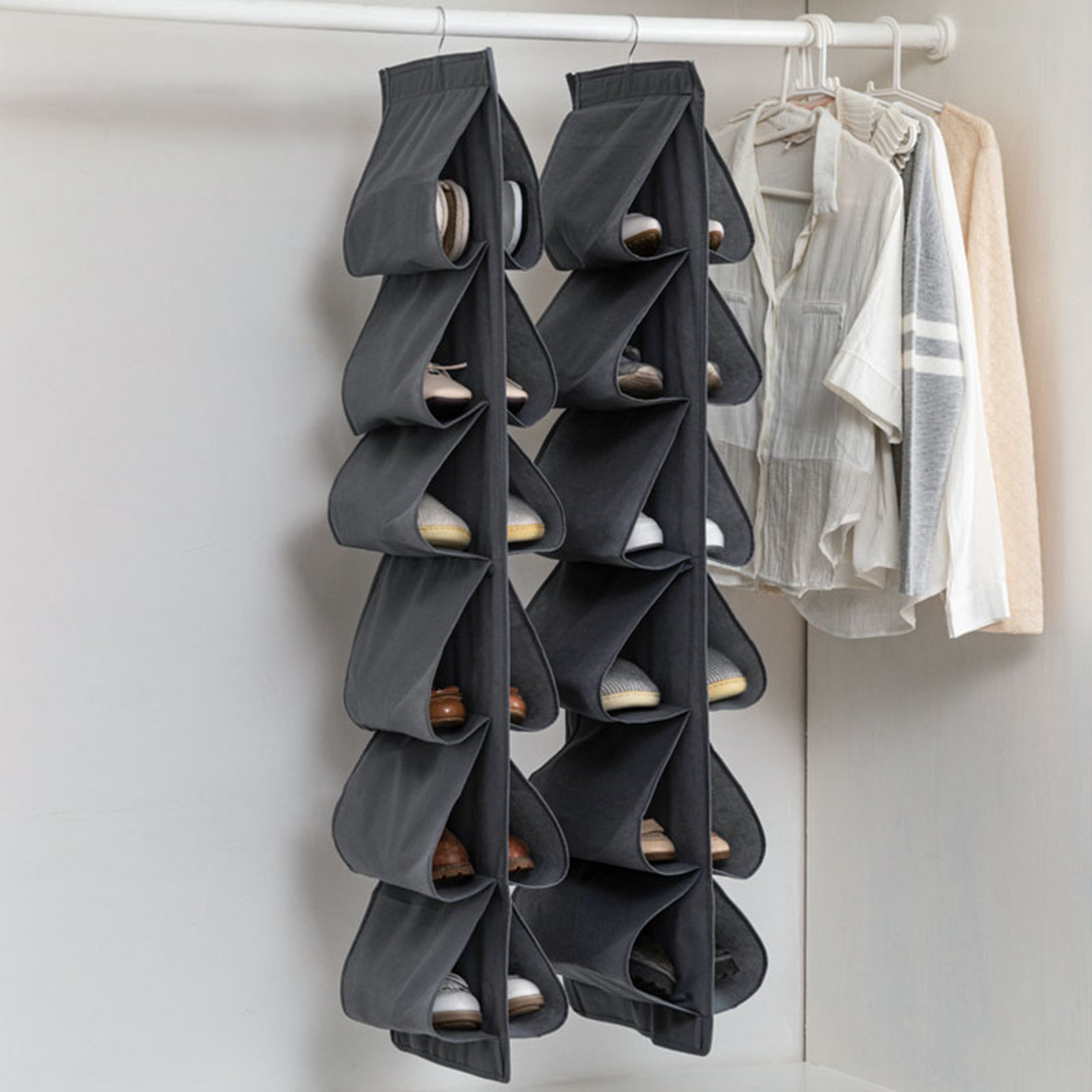 Over The Door Shoe Organizer And Hanging Closet Storage Bag 3