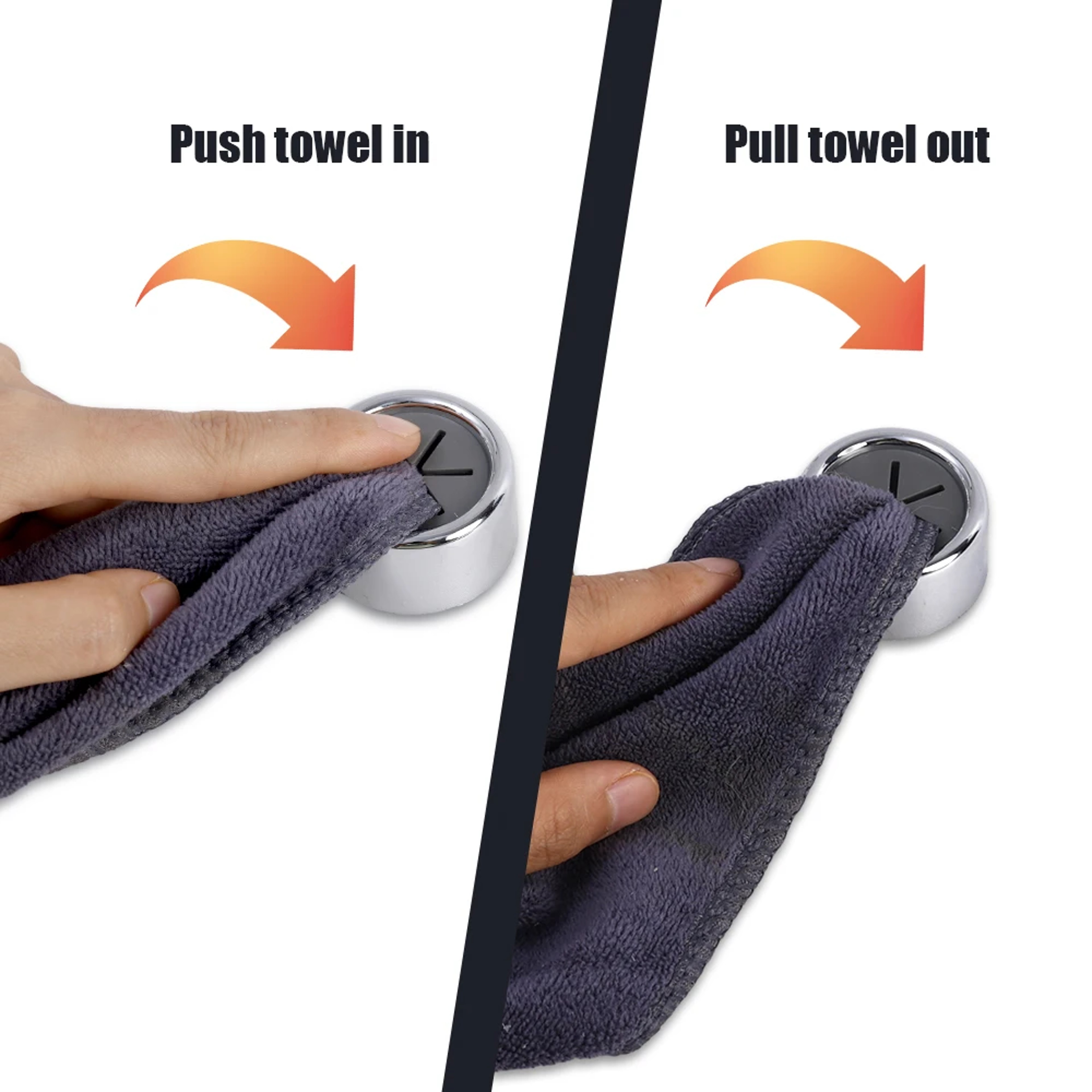 Self Adhesive Towel Holder Wall Mounted Silicone Push Clip For Kitchen And Bathroom 4