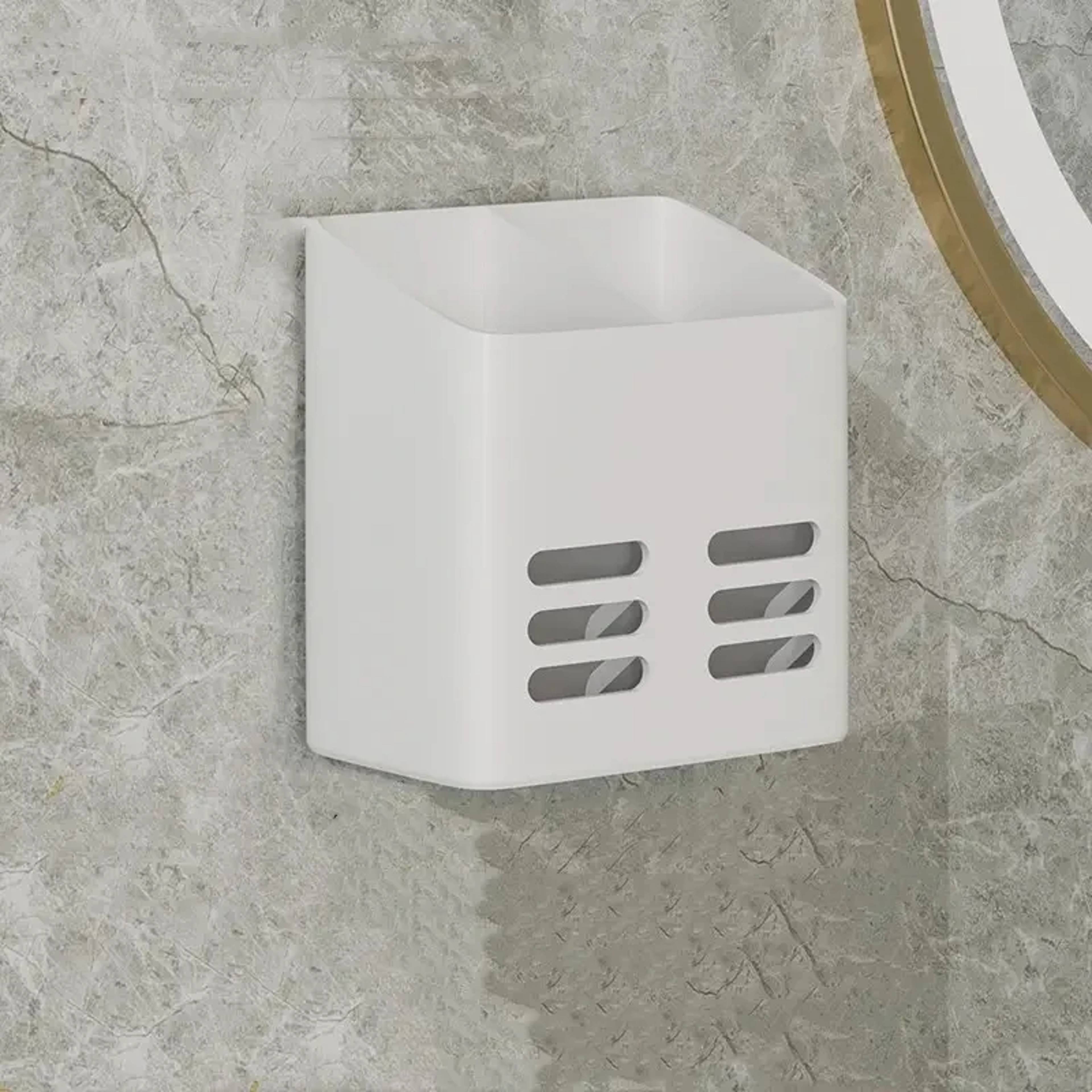 No Drill Bathroom Shelf Wall Mounted Makeup and Toiletries Organizer – view 8