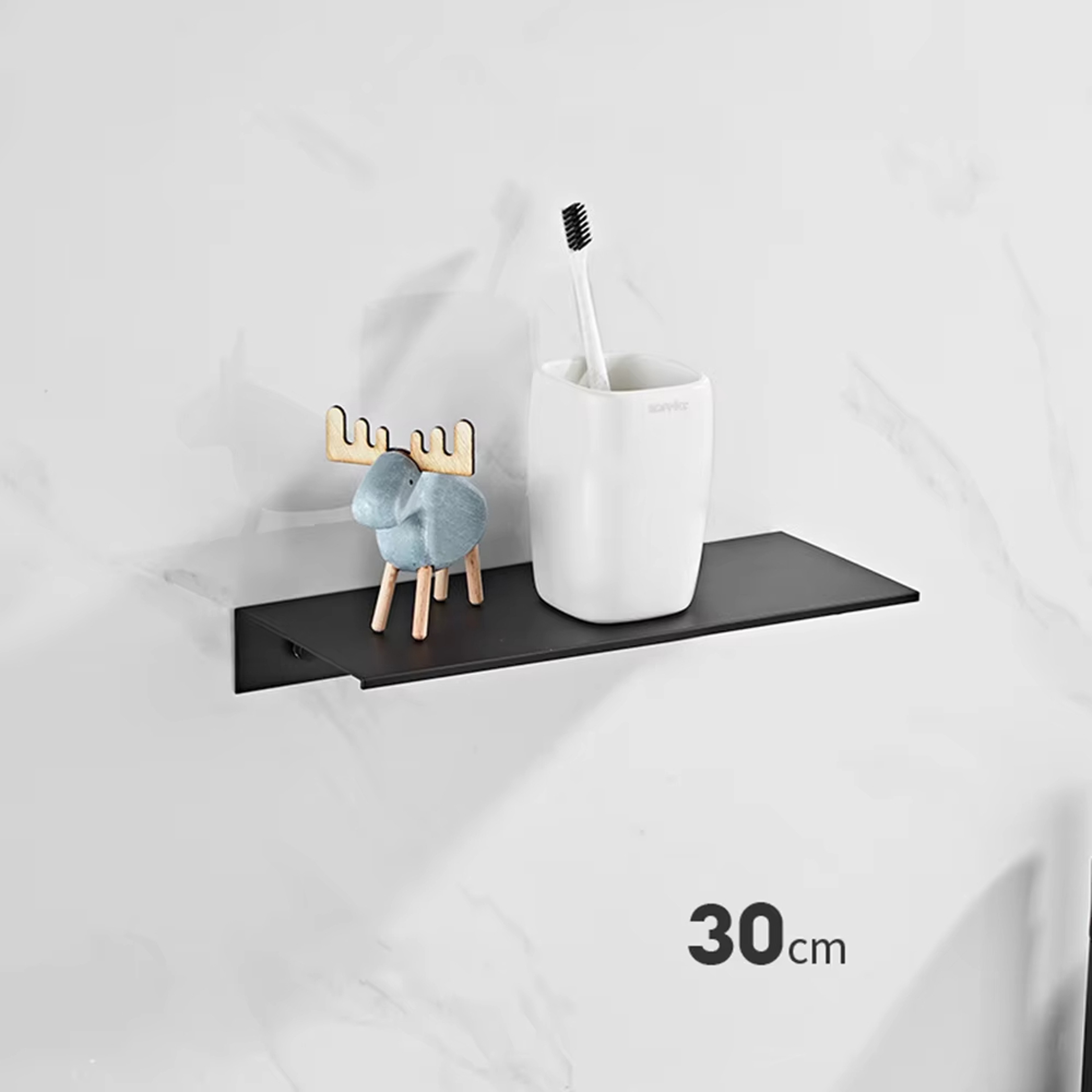 Rustproof Aluminum Floating Shelf Wall Mounted Bathroom Shelf Shower Organizer 3