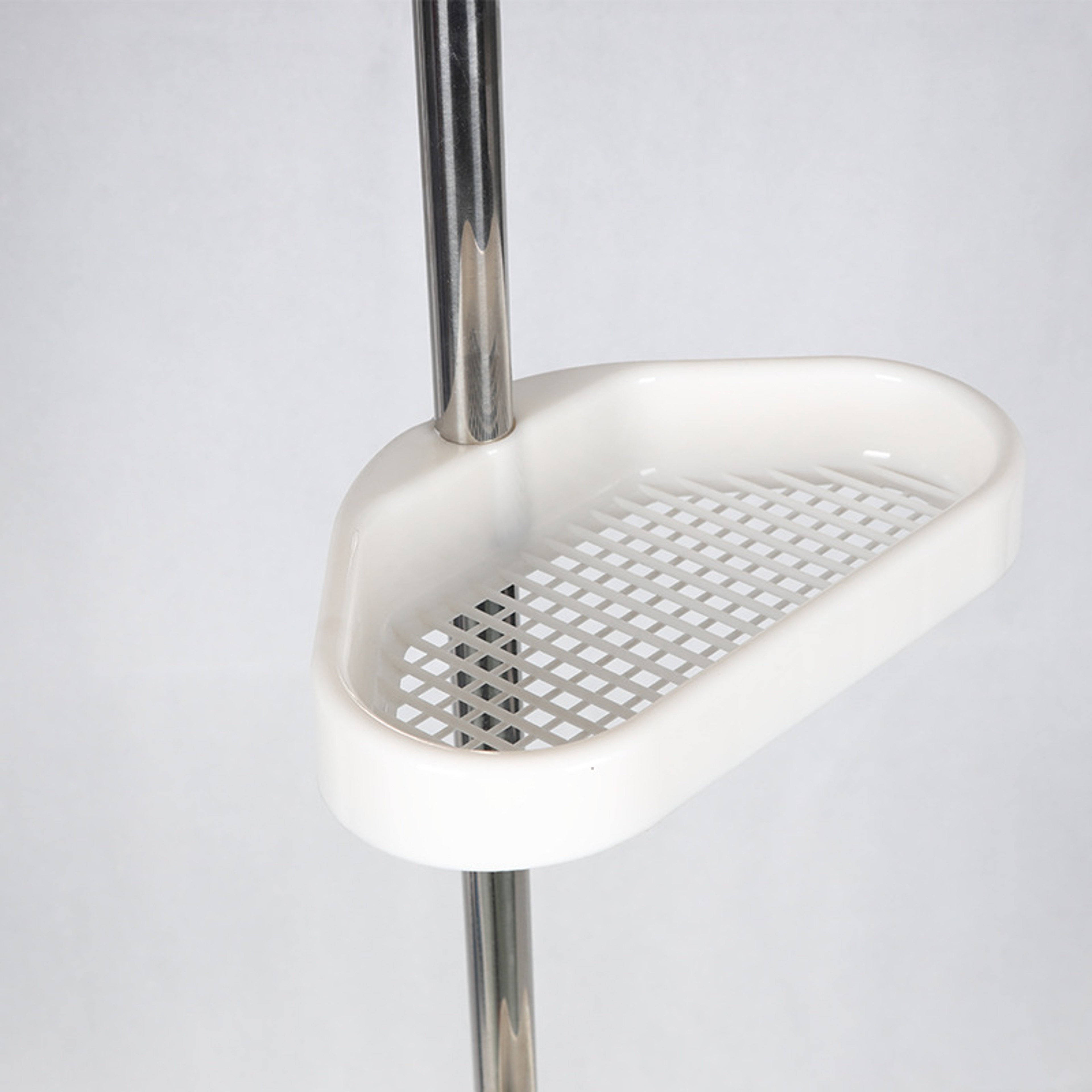 Corner Shower Caddy Rustproof Adjustable Tension Pole Organizer 1