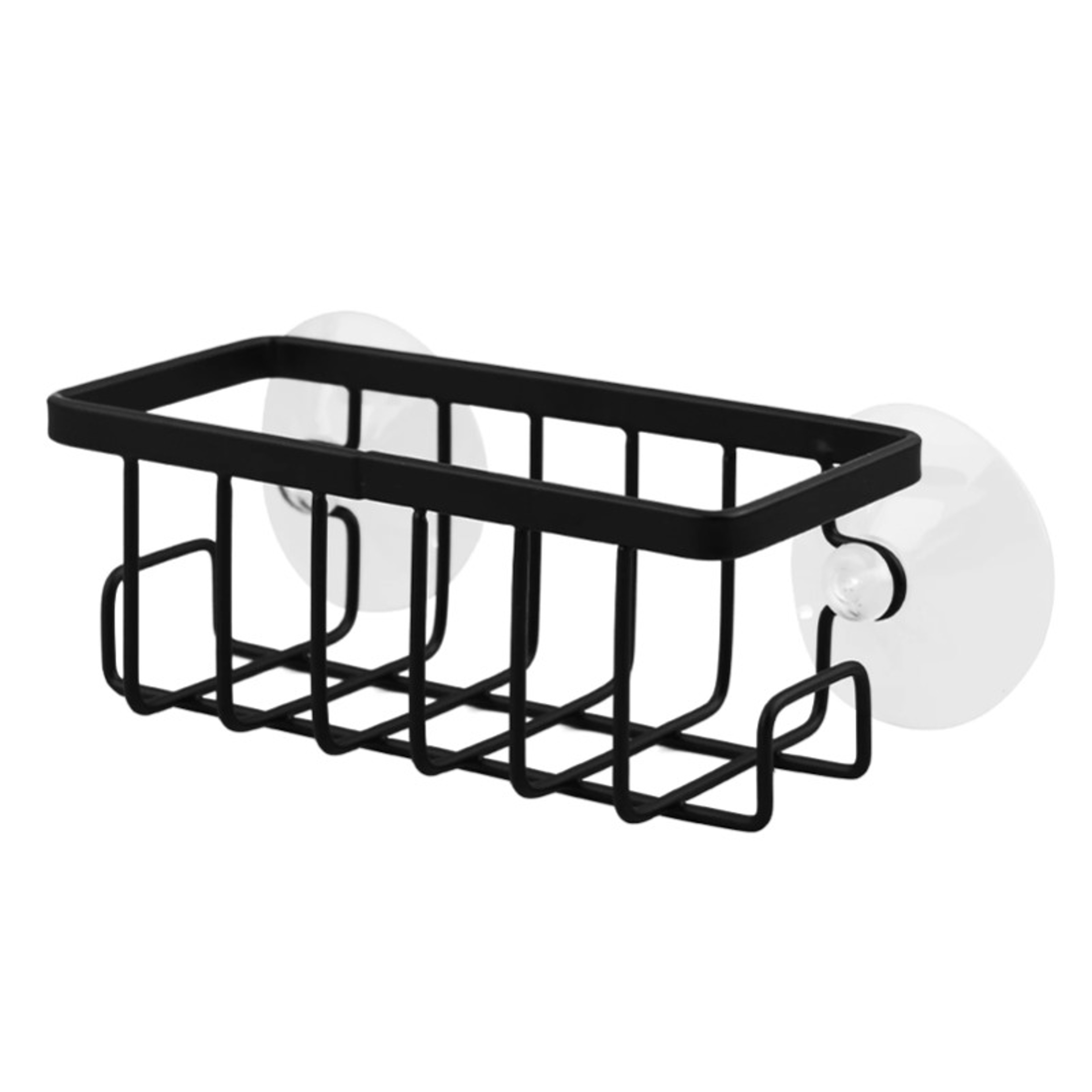 QuickDrain Kitchen Sink Sponge Holder With Suction Cup And Hook 0