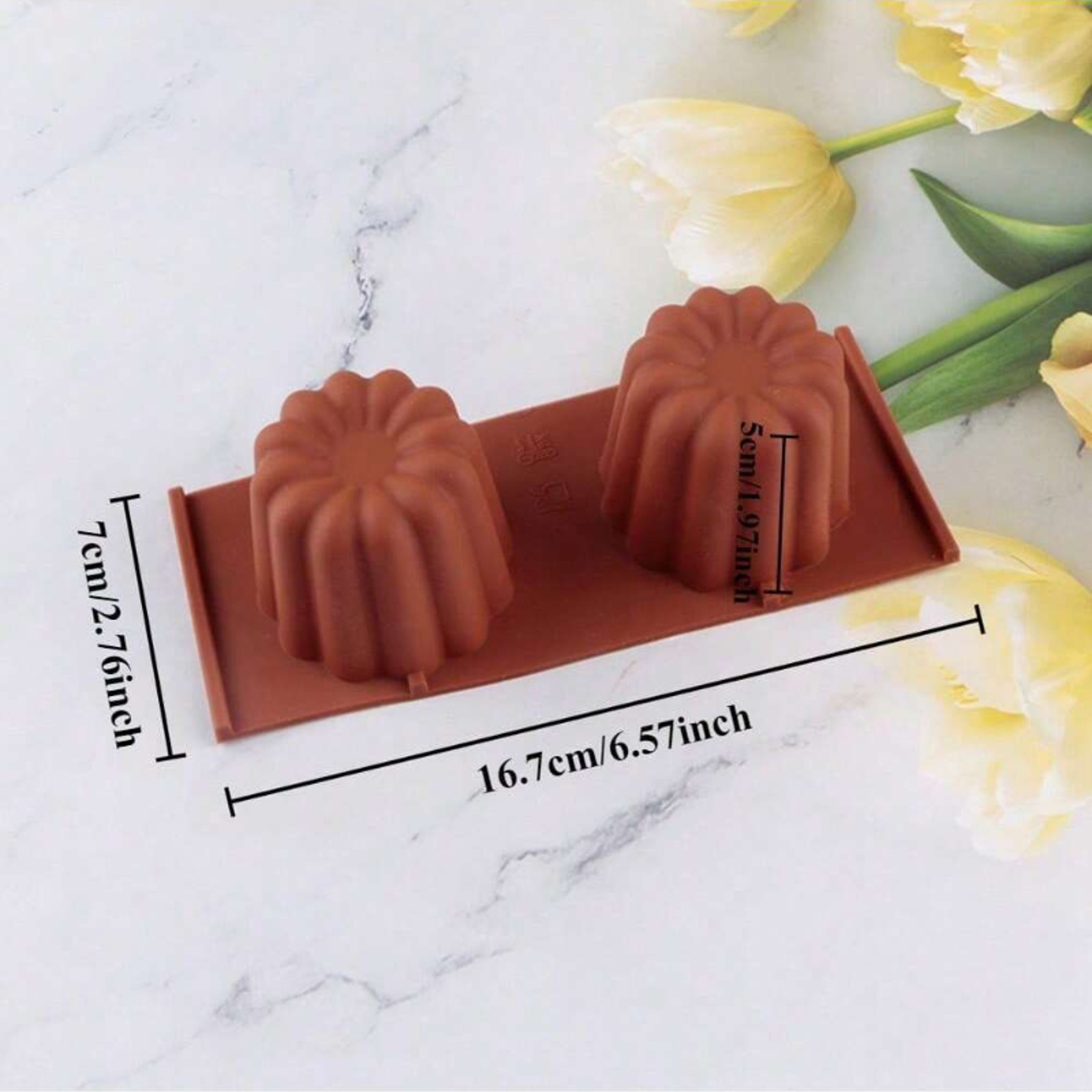 Silicone Canele Mold Mini Nonstick Canneles Cake Pan For Mousse Fondant Muffins DIY Baking Tray  Ki 6