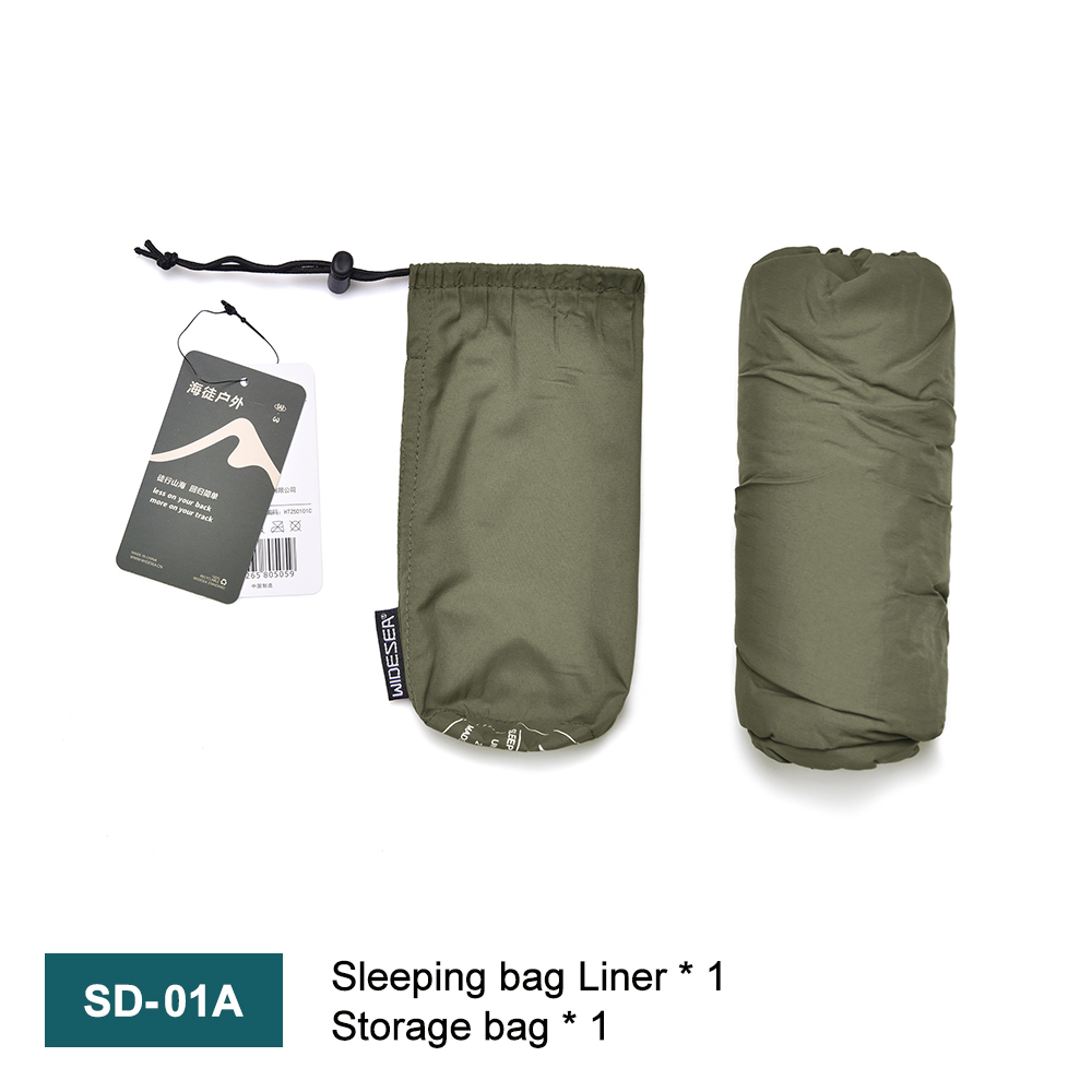Ultralight Mummy Sleeping Bag Liner for Outdoor Camping, Backpack Liner Single Person Travel Sleeping Bag Lightweight – view 8