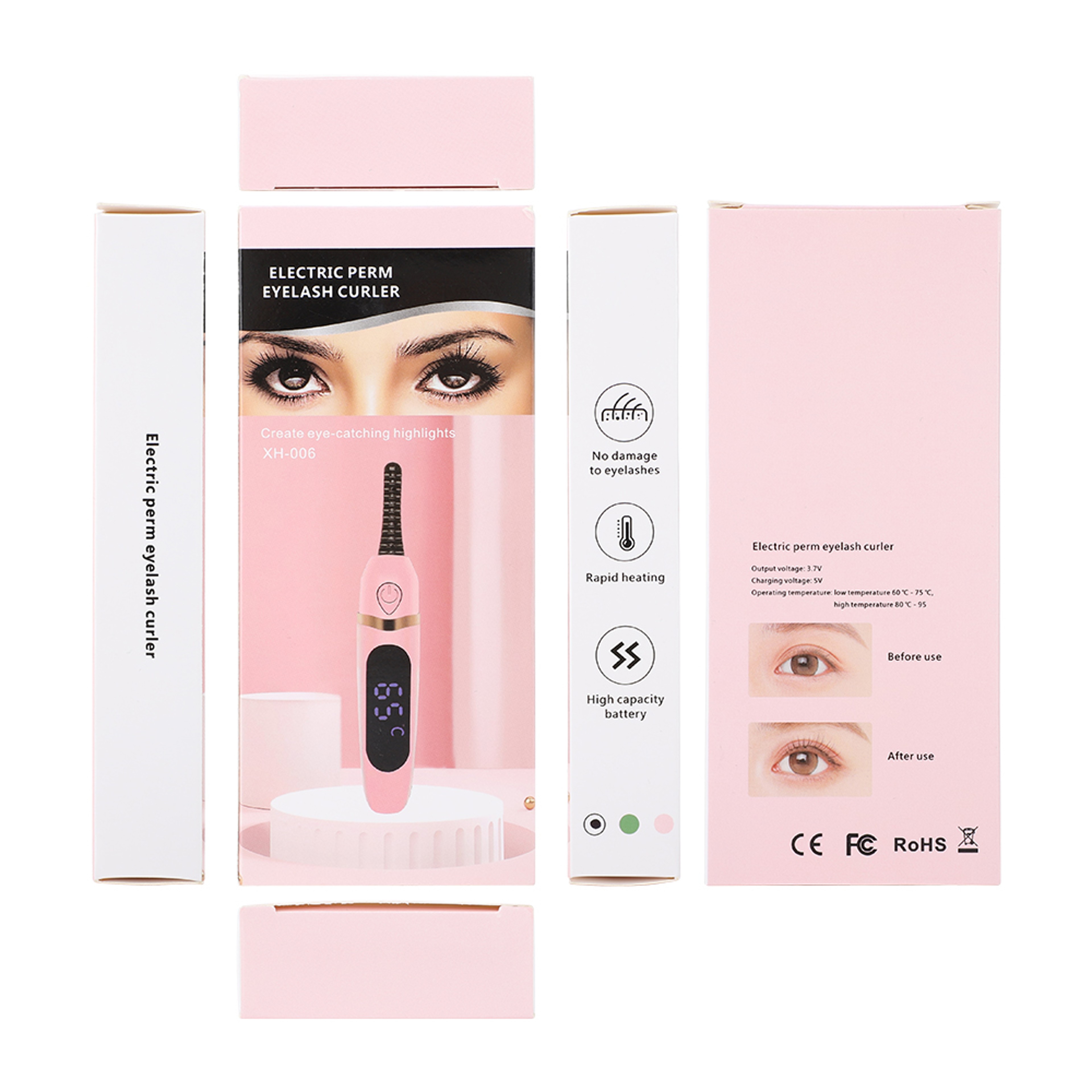 Professional Electric Eyelash Curler Fast Heating Lash Curling Tool, Natural Eyelash Comb, Portable Long Lasting Makeup – view 7