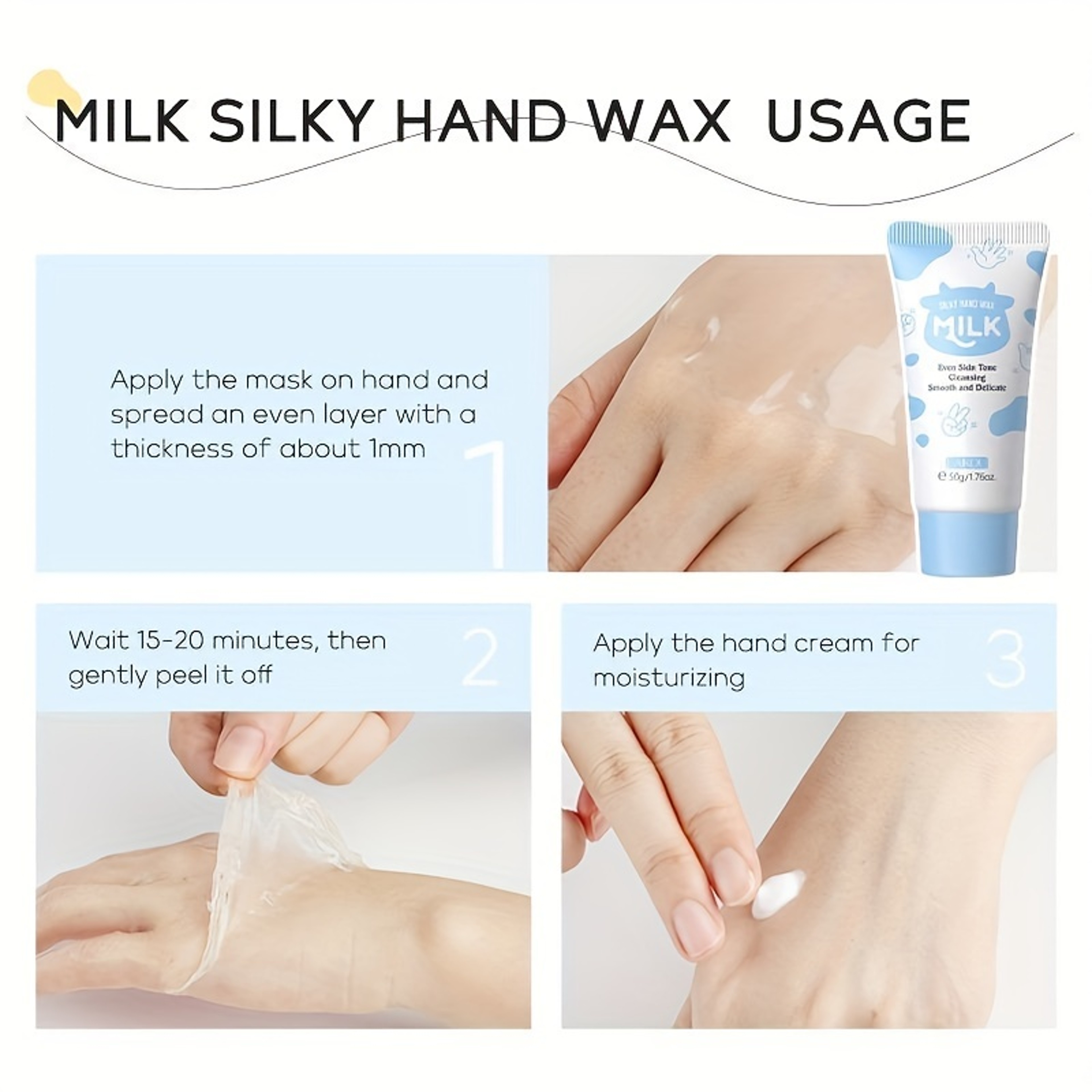7PCS Milk Skin Care Set for Moisturizing Hydration, Facial Cleanser, Body Scrub, Hand Wax, Eye Cream, Sunscreen, Beauty – view 5