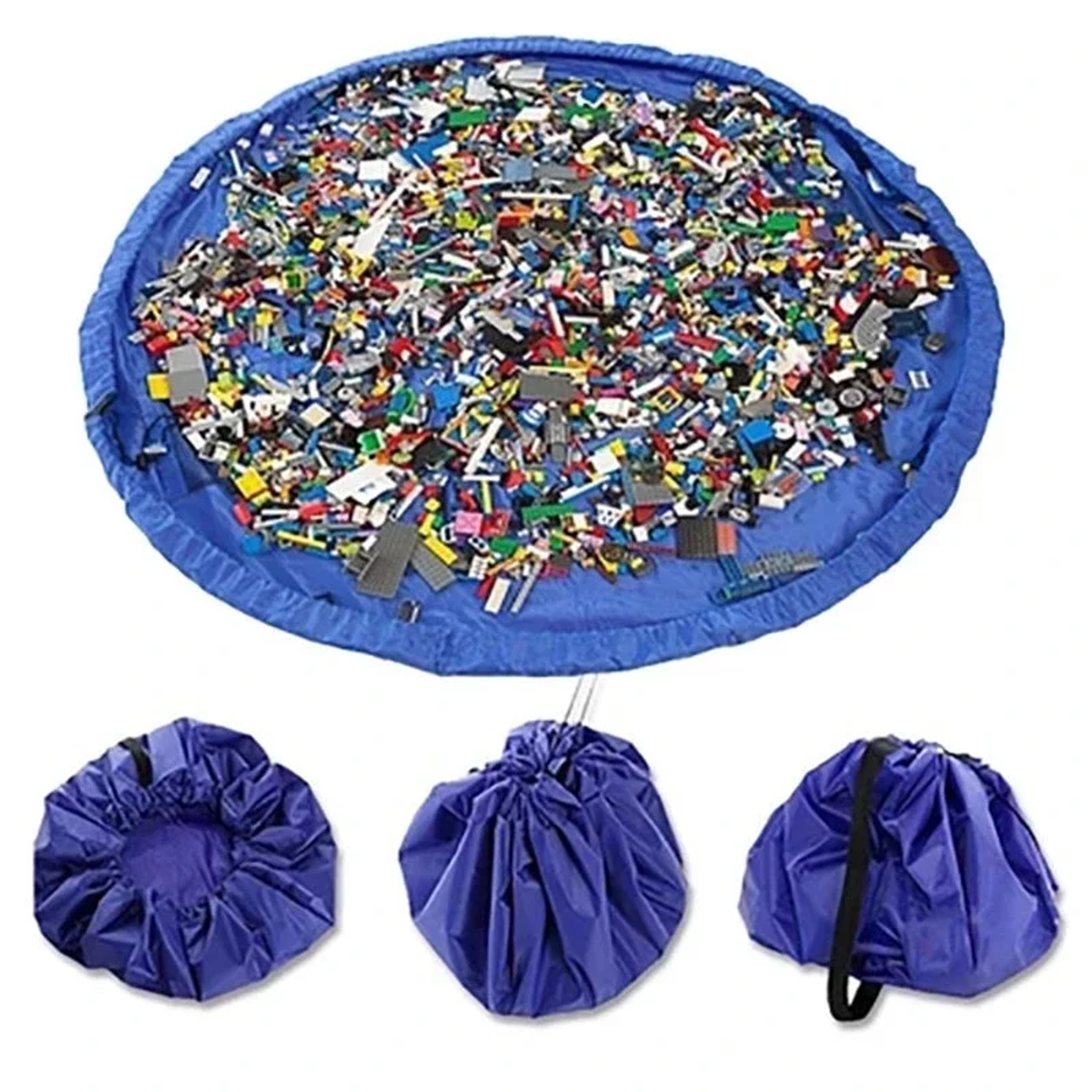 Baby Toy Quick Storage Bag, Waterproof Storage Bucket, Outdoor Toy Cushion Strap Organizer for Kids Toys and Travel – view 1