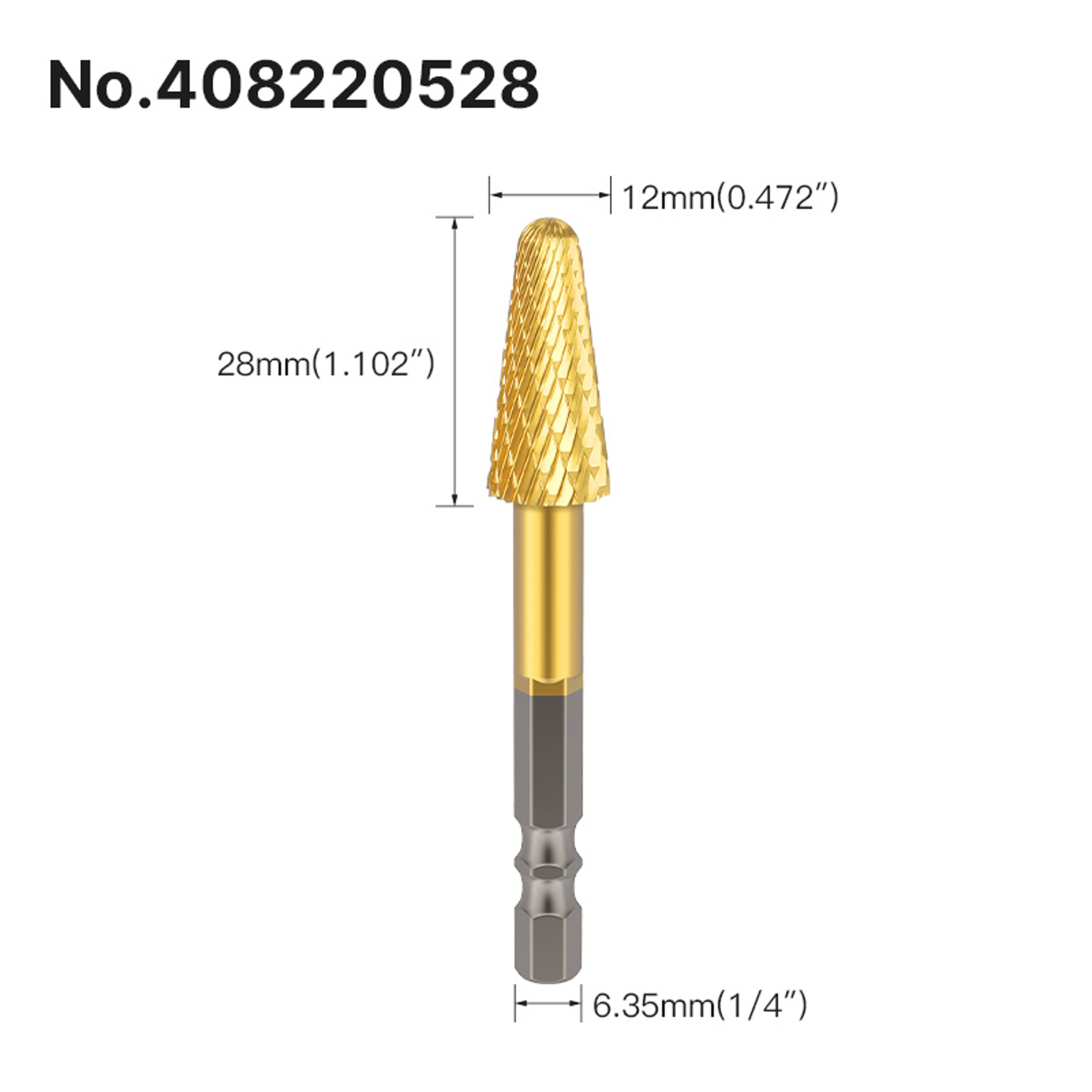 Professional Rotary File Set with Hexagon Shank, Titanium Coated Carbide Burrs for Metal Grinding, Wood Carving – view 9