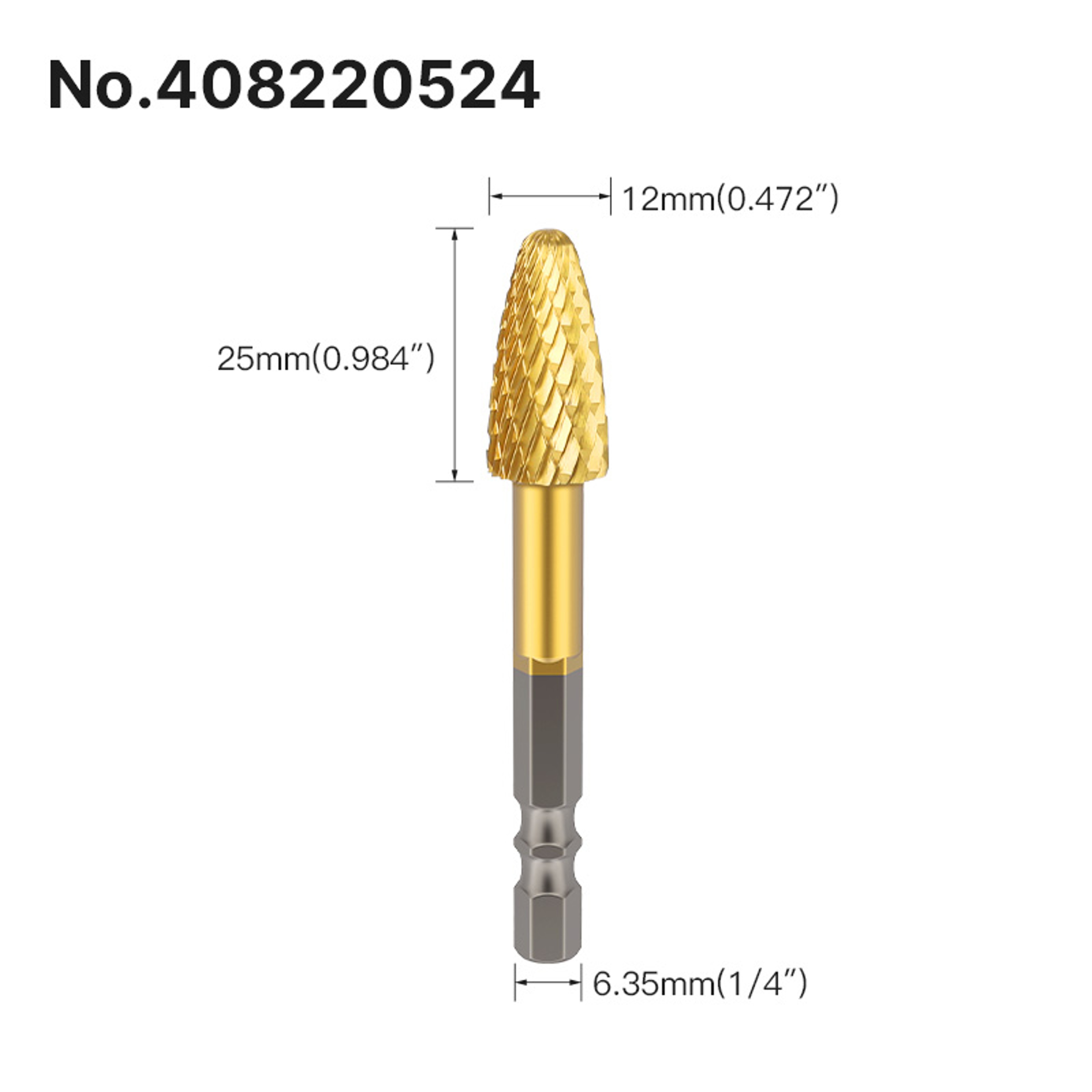 Professional Rotary File Set with Hexagon Shank, Titanium Coated Carbide Burrs for Metal Grinding, Wood Carving – view 13