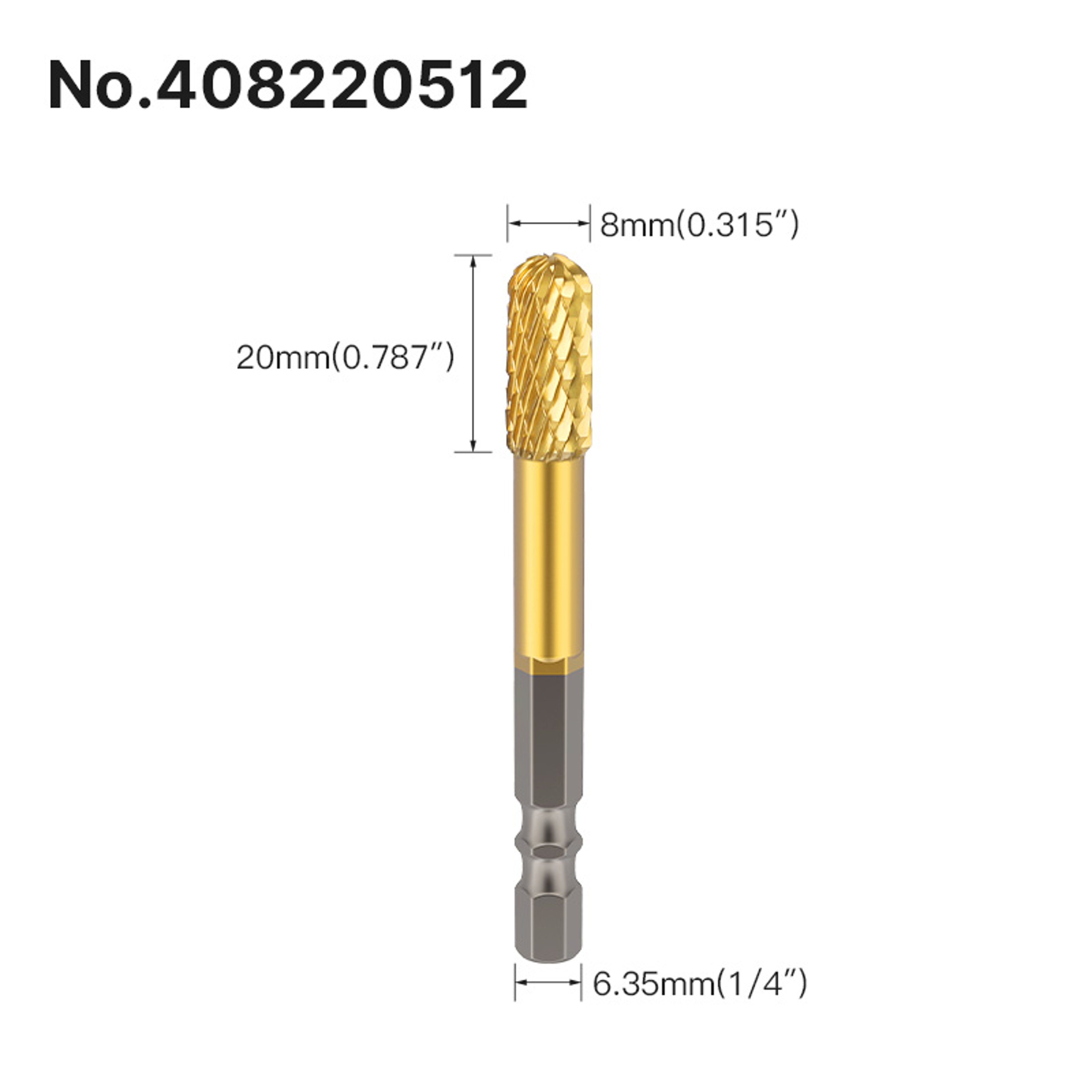 Professional Rotary File Set with Hexagon Shank, Titanium Coated Carbide Burrs for Metal Grinding, Wood Carving – view 25
