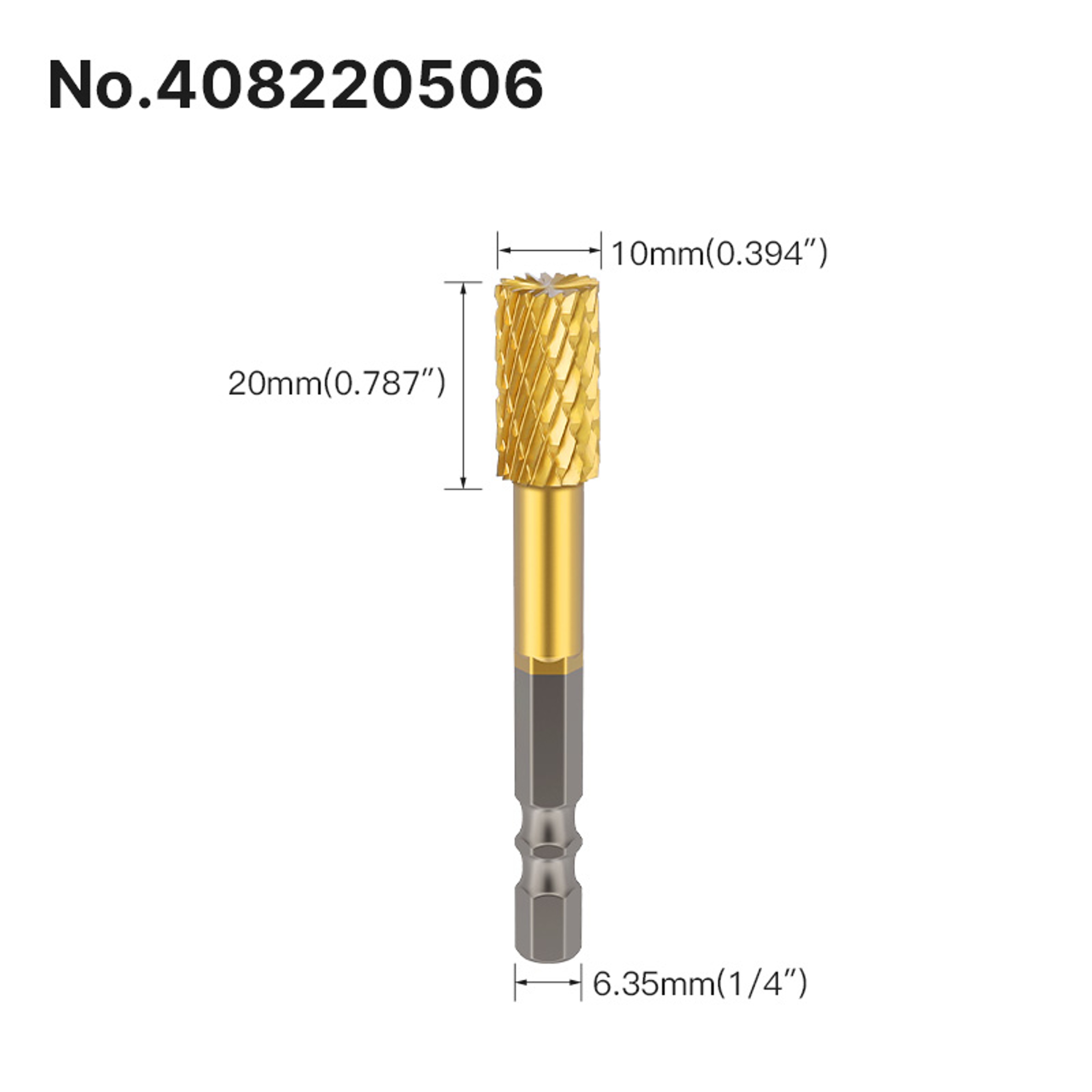 Professional Rotary File Set with Hexagon Shank, Titanium Coated Carbide Burrs for Metal Grinding, Wood Carving – view 27