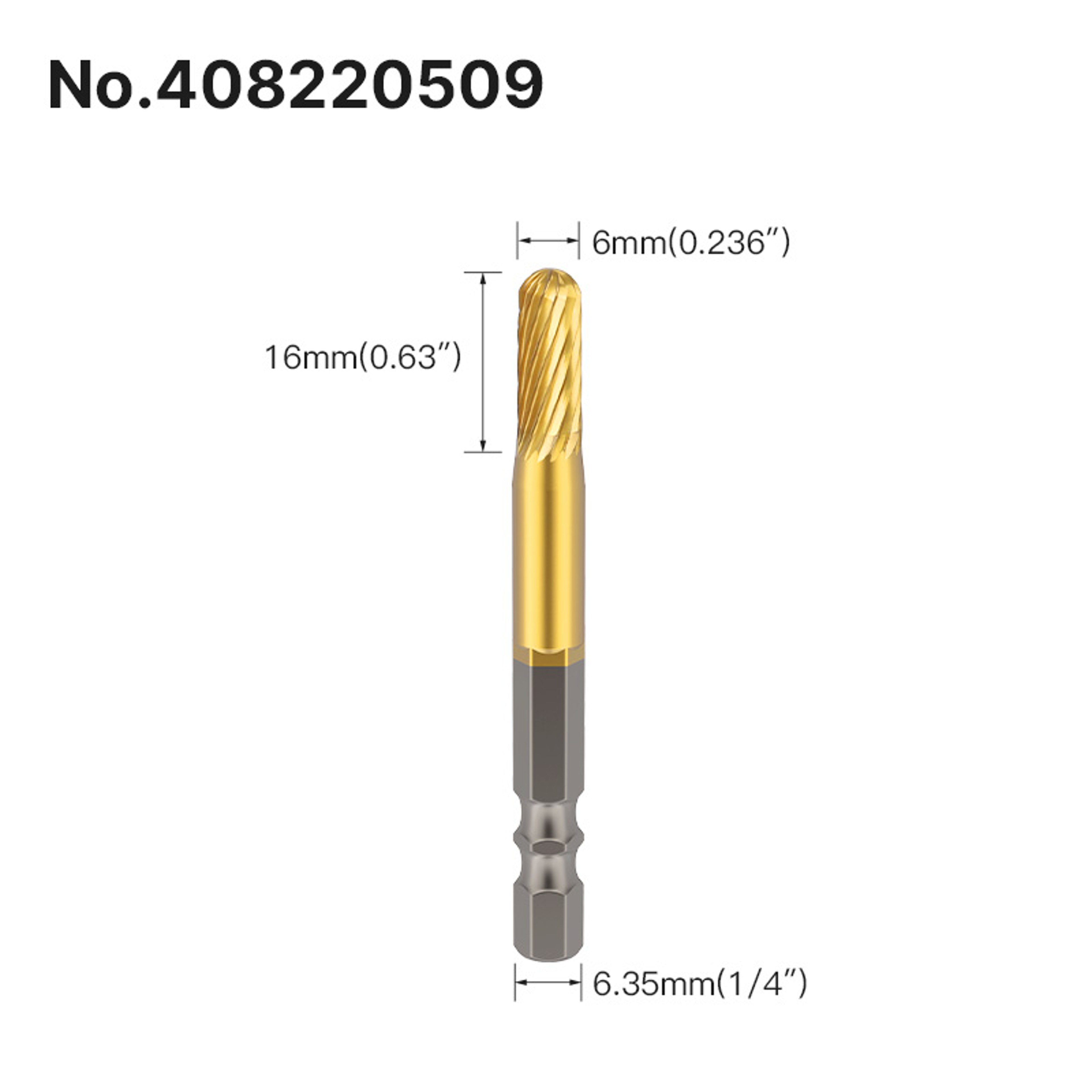 Professional Rotary File Set with Hexagon Shank, Titanium Coated Carbide Burrs for Metal Grinding, Wood Carving – view 30