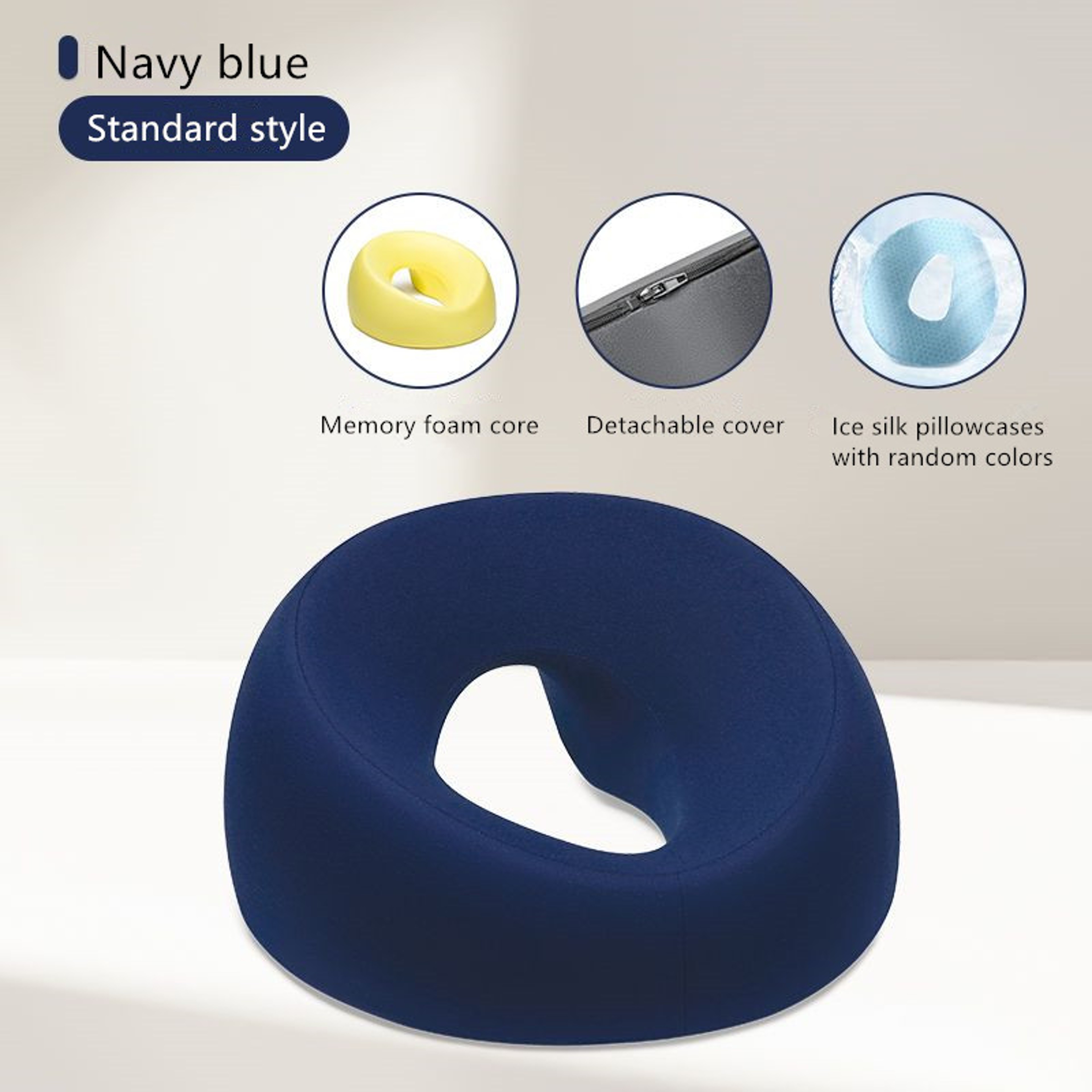 Ergonomics Lying Down Pillow, Memory Foam Breathable Head, Face Rest Support for Massage, Spa, and Beauty Salon – view 7