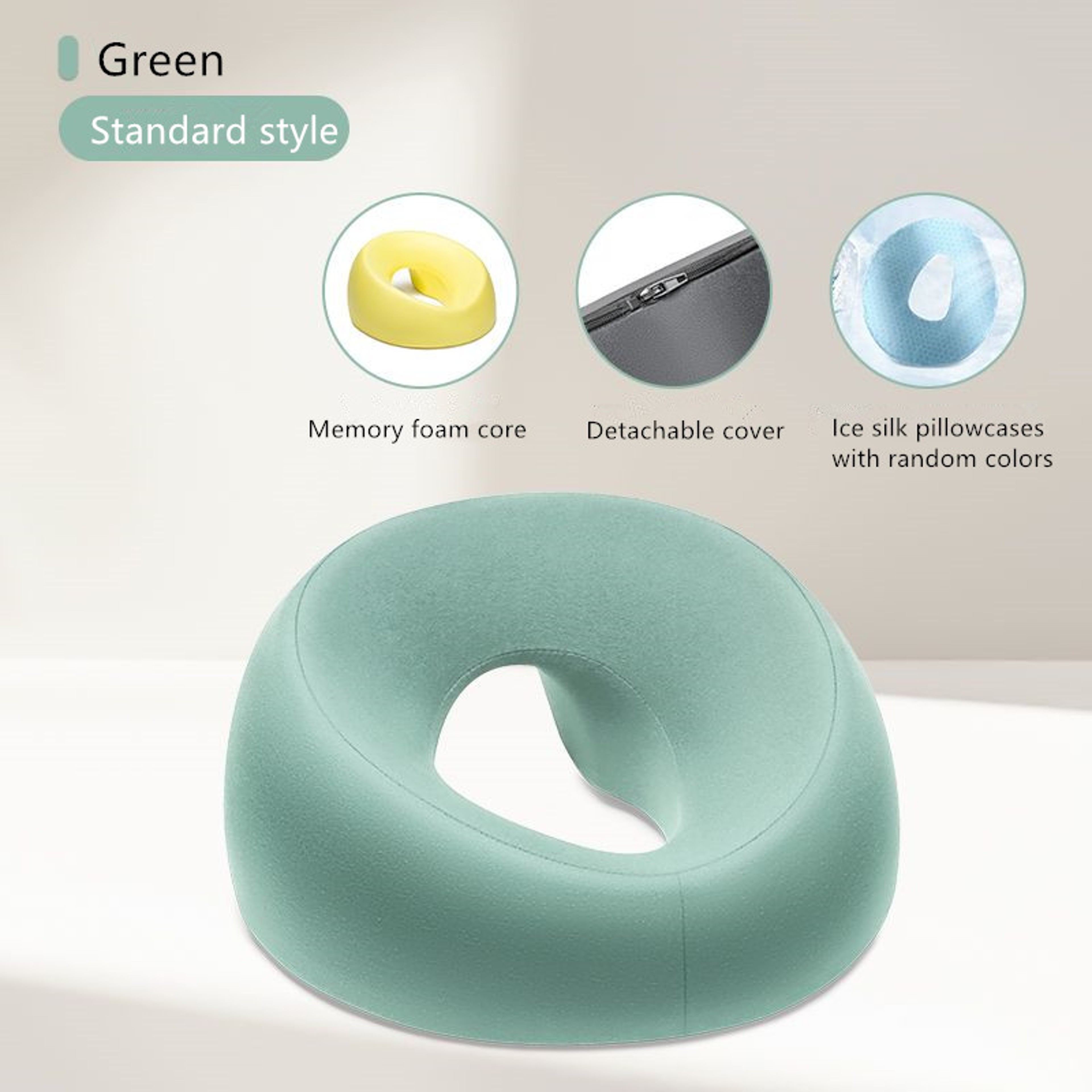 Ergonomics Lying Down Pillow, Memory Foam Breathable Head, Face Rest Support for Massage, Spa, and Beauty Salon – view 8