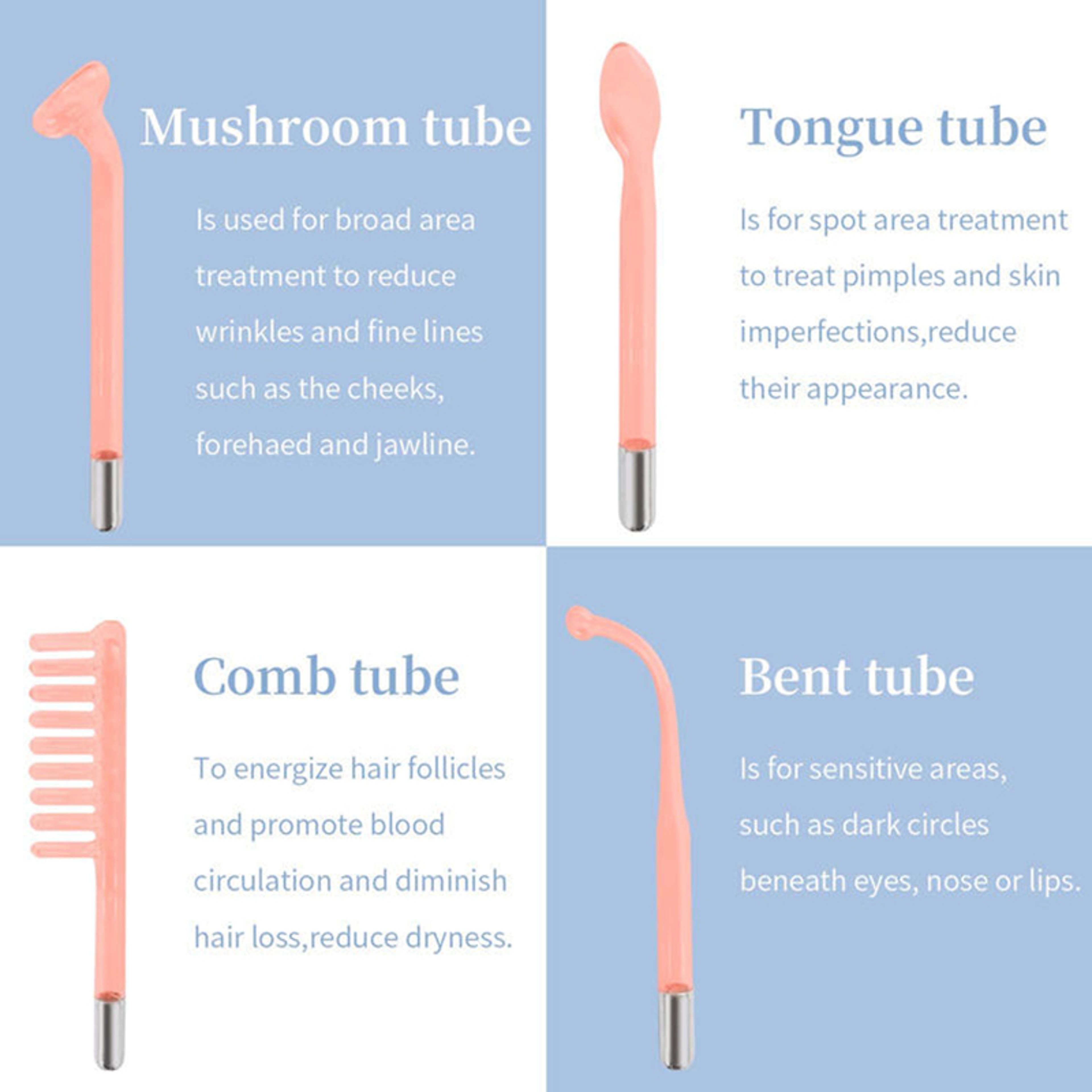 Portable Handheld High Frequency Skin Therapy Wand Machine For Acne Treatment Skin Tightening Wrink