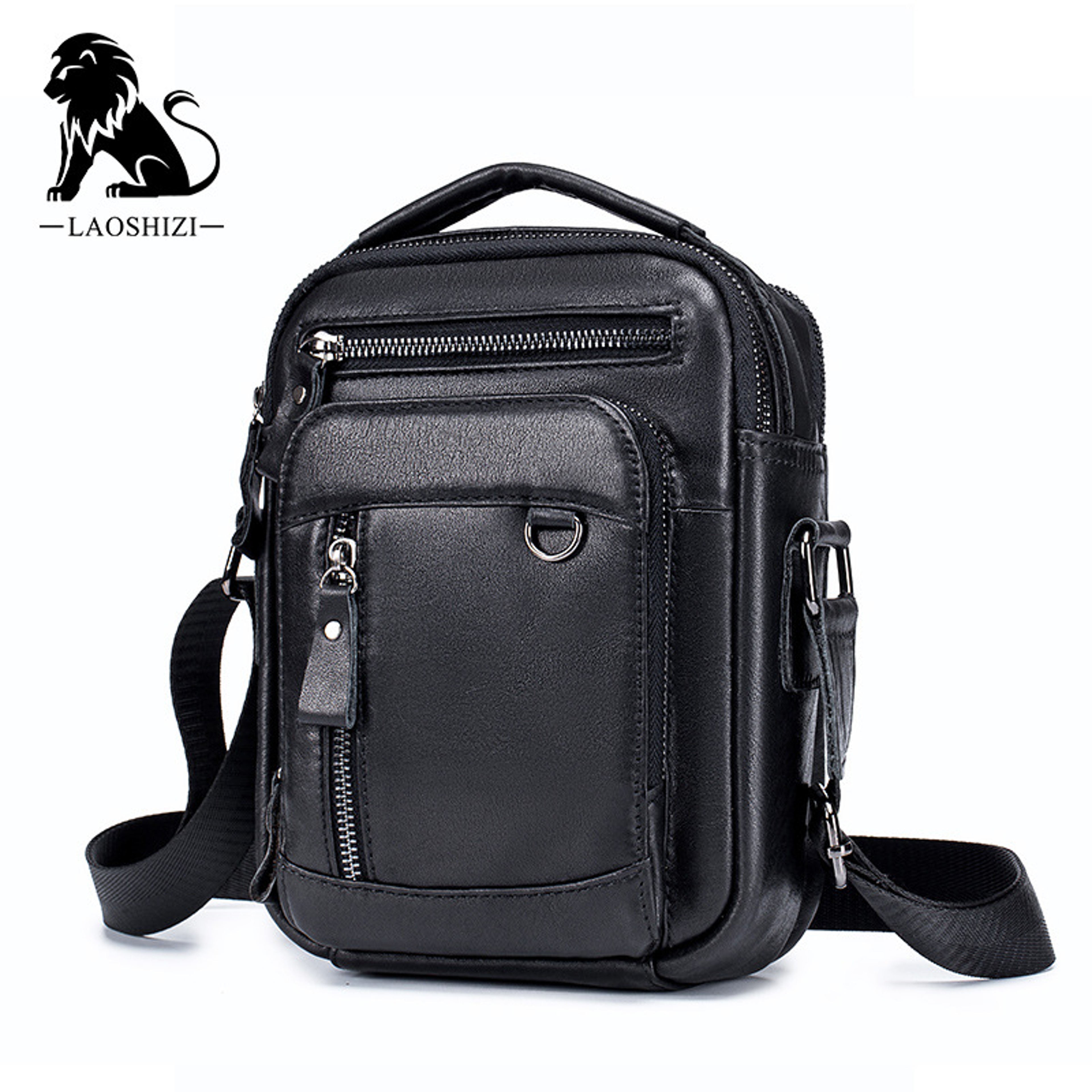 Brand 100% Genuine Leather Men Messenger Bag, Classic Crossbody Shoulder Bag for Men, Small Designer Handbag, Laptop Bag – view 4