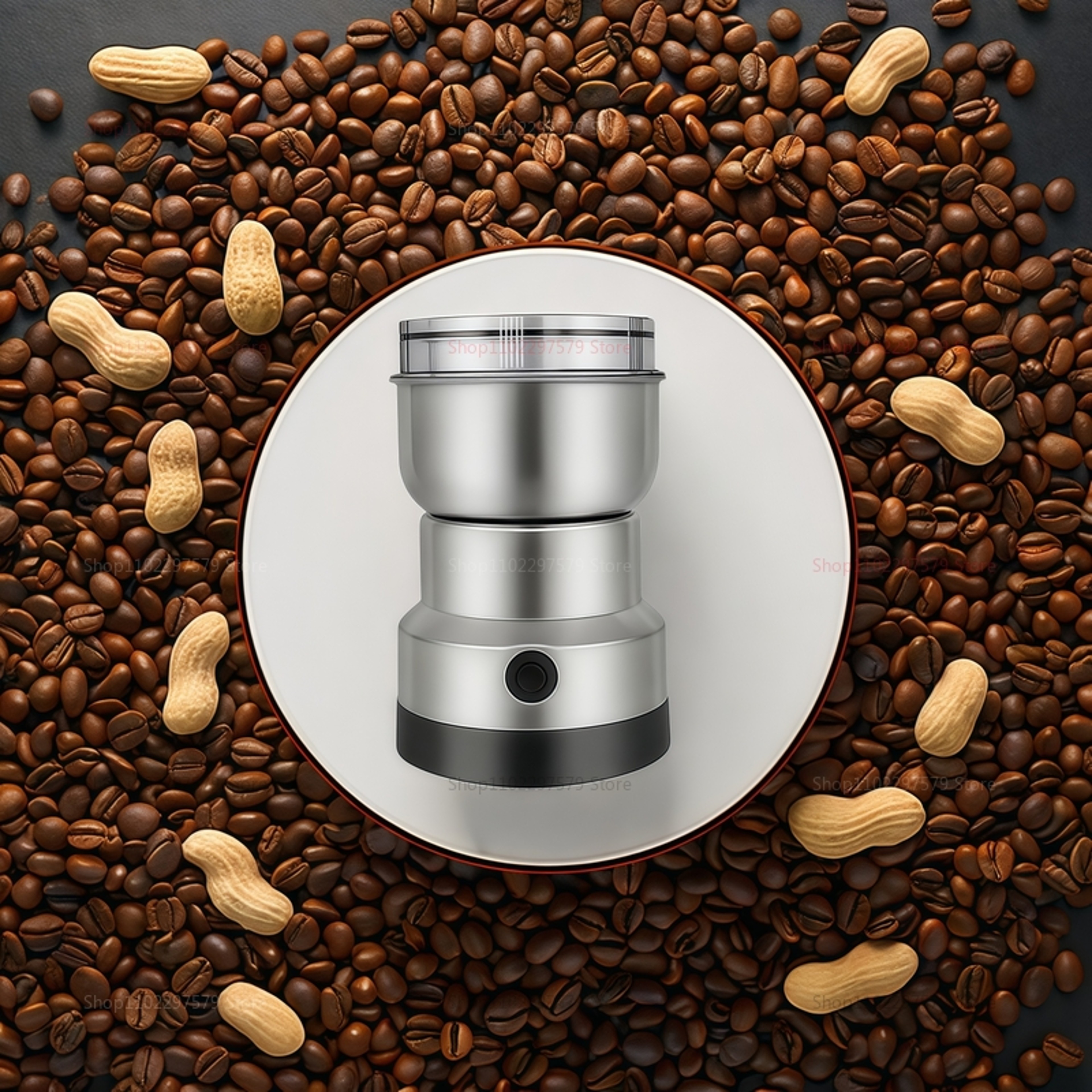Electric Grinder for Household Multi-Functional Grinding of Spices, Coffee Beans, Grains & Herbs, 150W Powder Machine – view 3