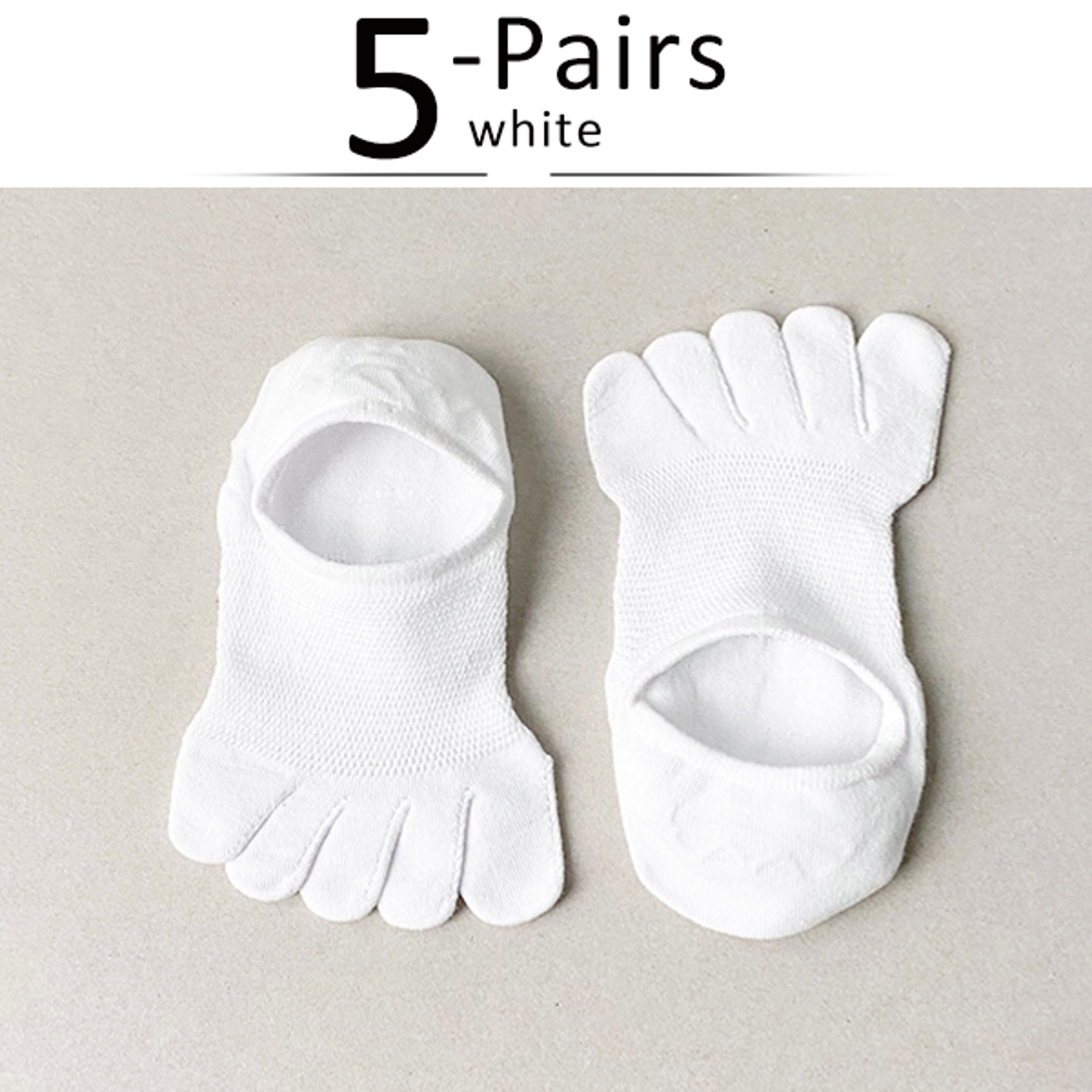 5 Pairs Invisible Toe Socks Thin Cotton Mesh Five Finger No Show Socks – view 7