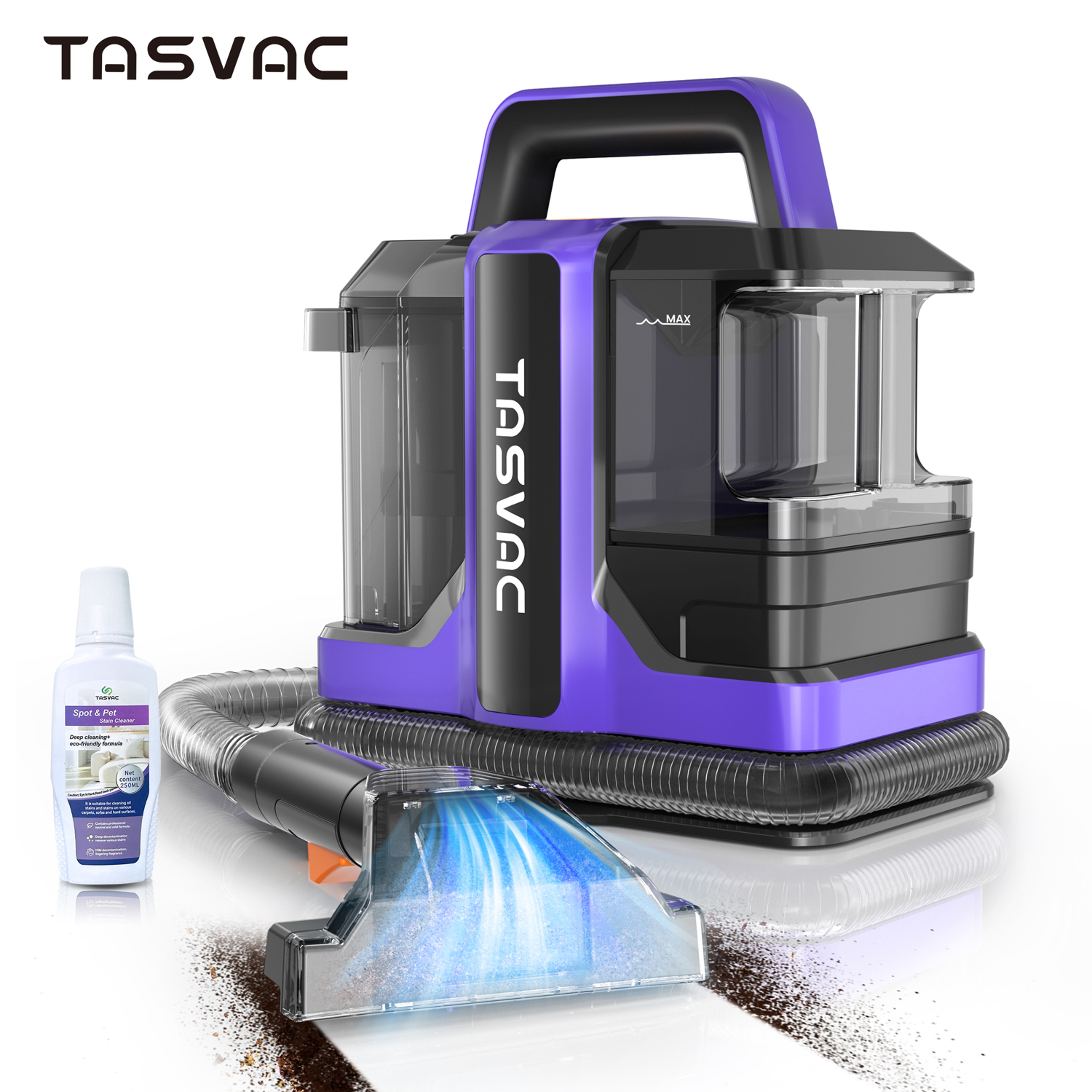 TASVAC C7 Portable Carpet, Upholstery Cleaner Machine for Pet Stains, Stairs, Couches, Area Rugs & Car Seats – view 1