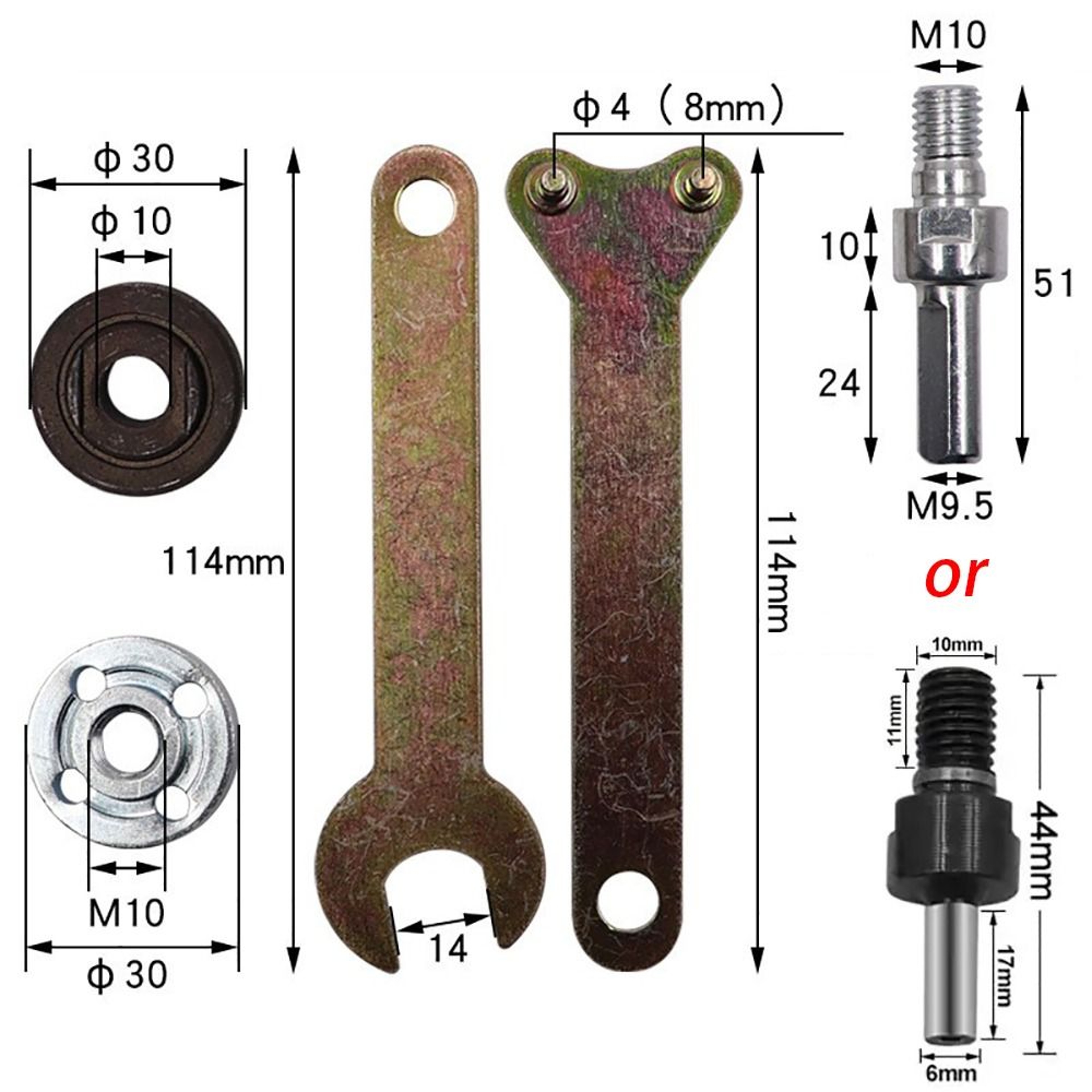 Electric Drill Conversion Kit, Metal Angle Grinder Adapter Tool with Connecting Rod for Cutting Disc, Polishing Wheel – view 6
