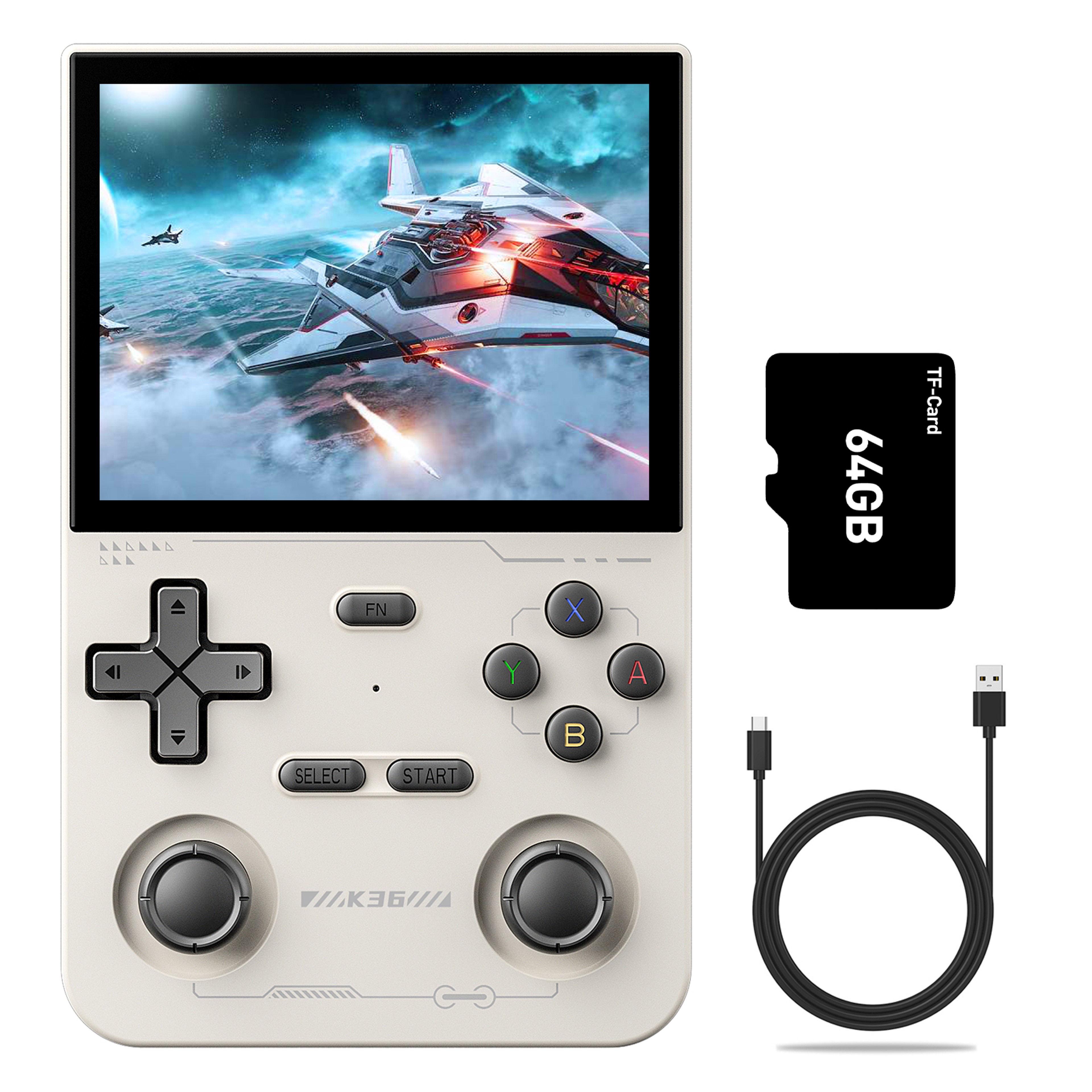 GAMINJA K36 3.5Inch IPS Screen Handheld Game Console, 64GB Memory Preloaded Classic Games, Portable Open Source – view 9