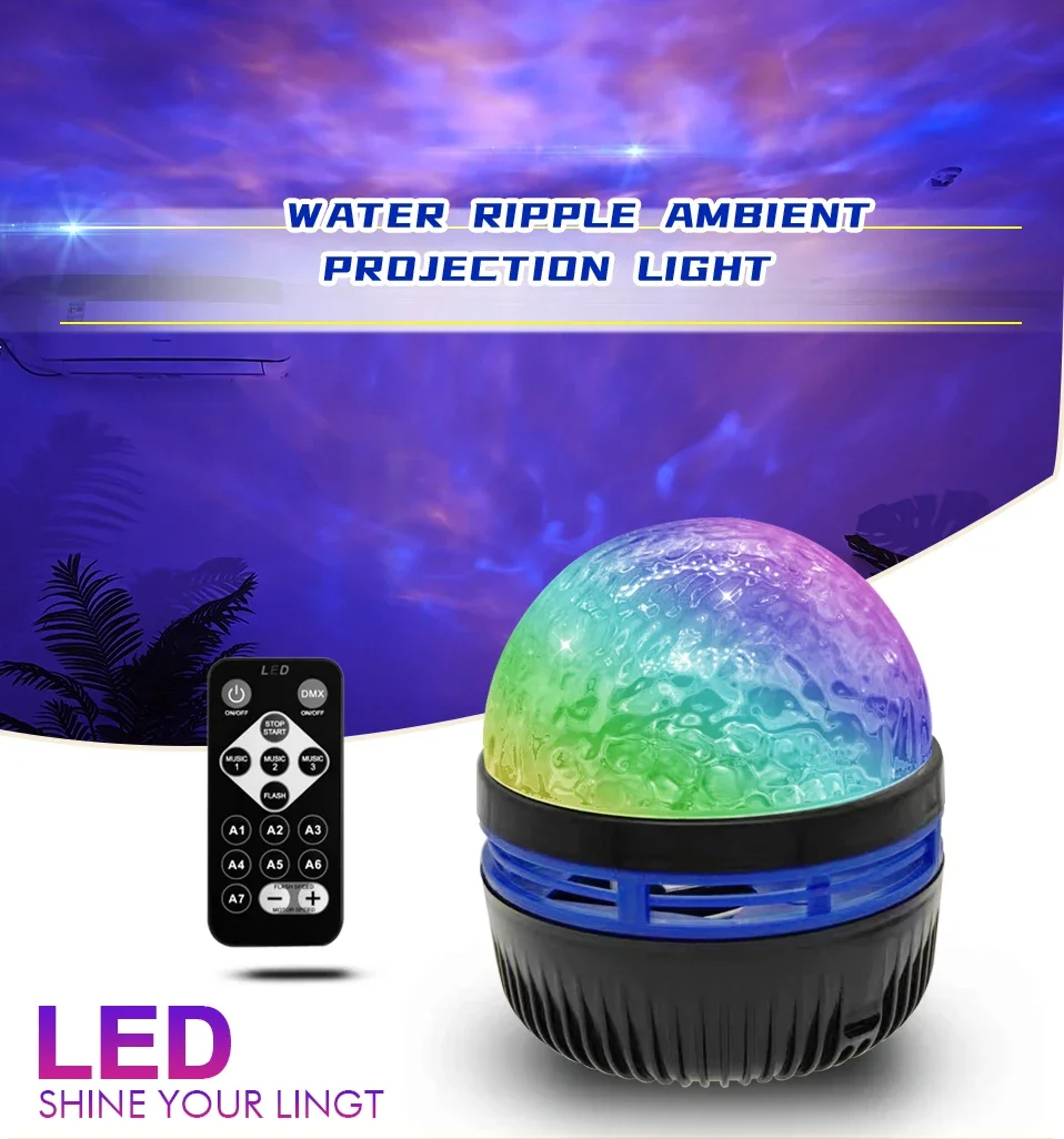 LED Galaxy Projector Light with Remote Control, 3-in-1 Aurora, Stars, and Nebula Night Light for Bedroom Decoration, – view 8