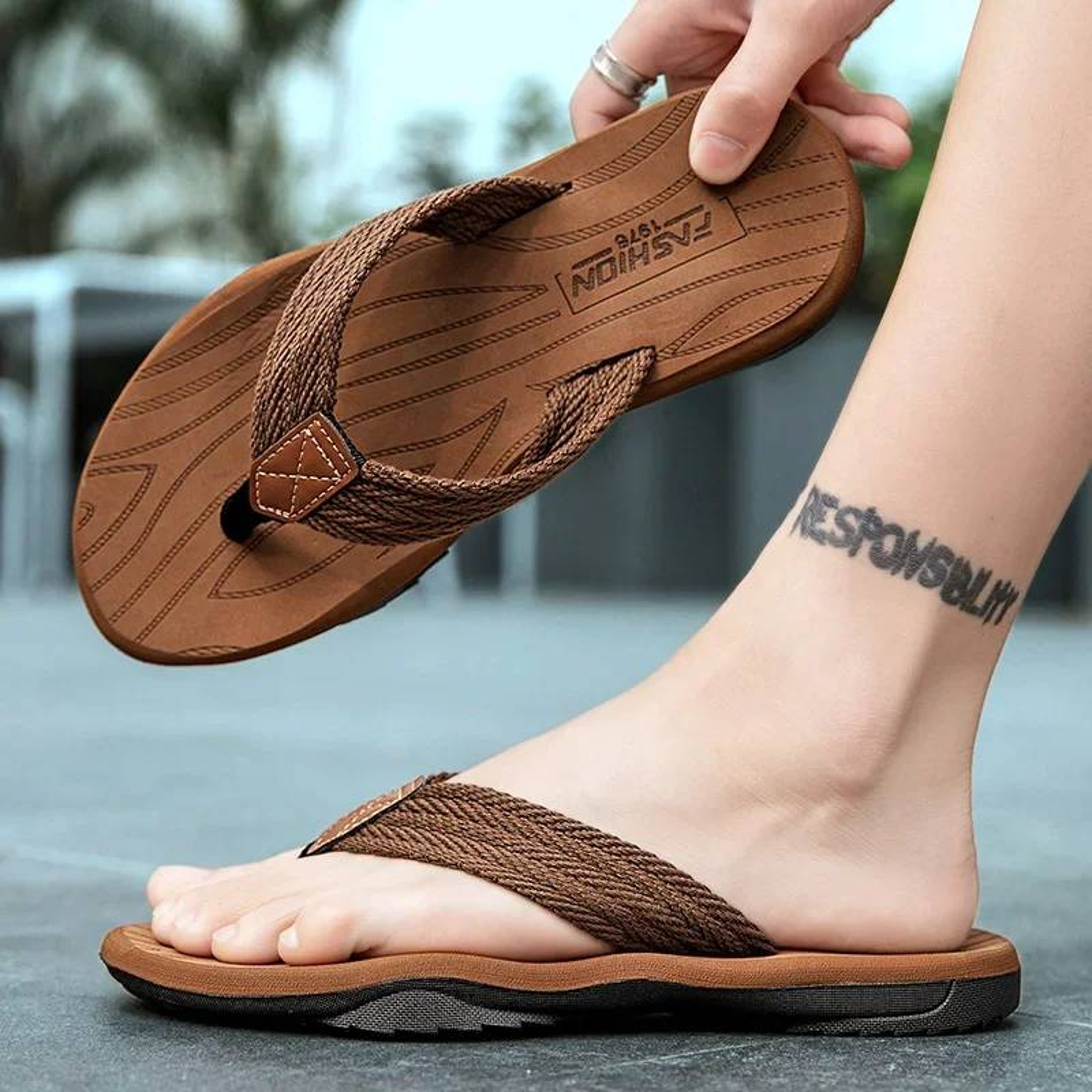 AntiSlip Mens Flip Flops For Beach  Leisure Comfortable Casual Sandals In Large Sizes For Summer 0