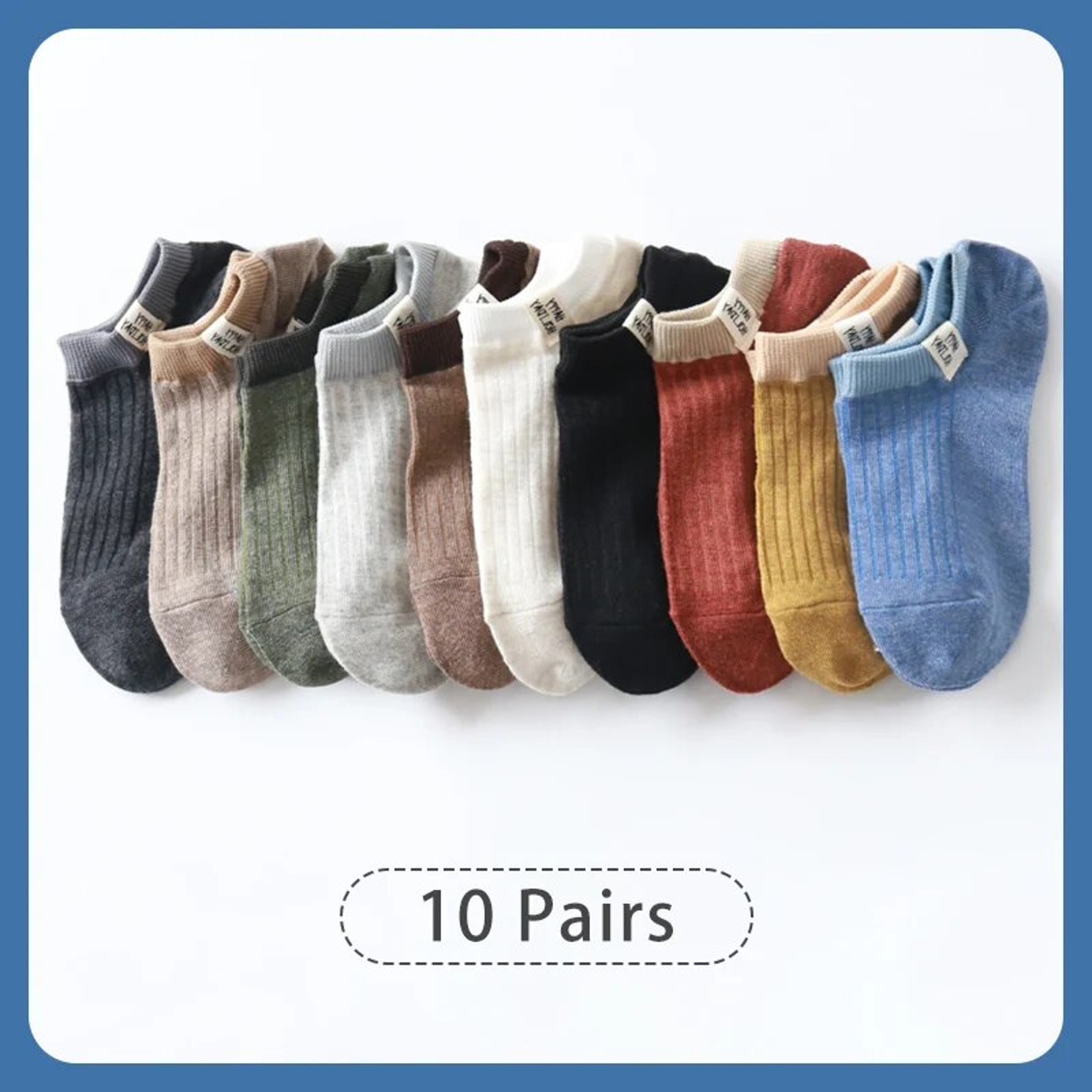 10 Pairs Womens Socks, Spring & Summer Letter Slogan Socks, Sweet, Cute, Fashionable, Comfortable College Style Fabric – view 6