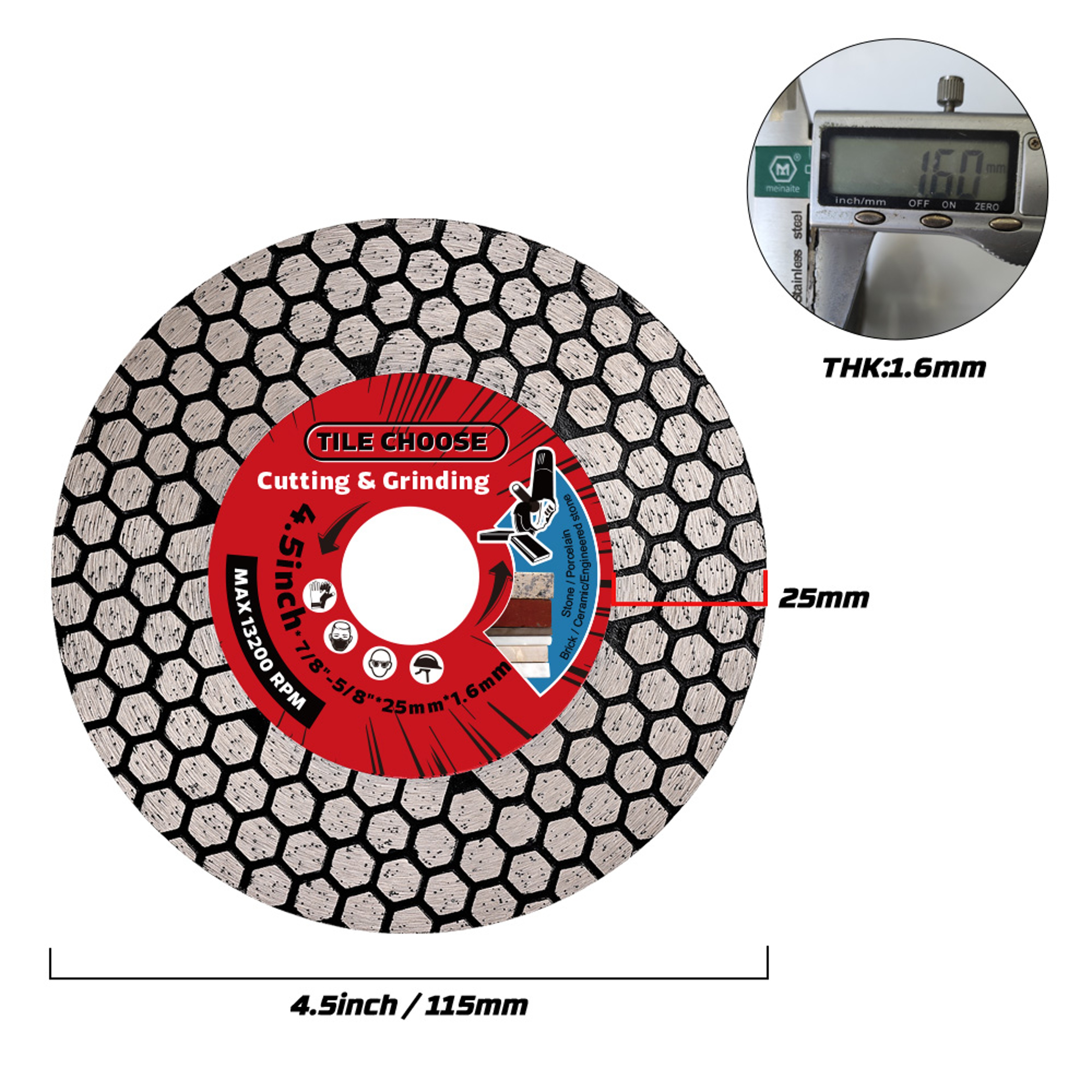 Professional Diamond Cutting Disc For Tile  Stone D115mm125mm Circular Saw Blade For Ceramic Porcel 4