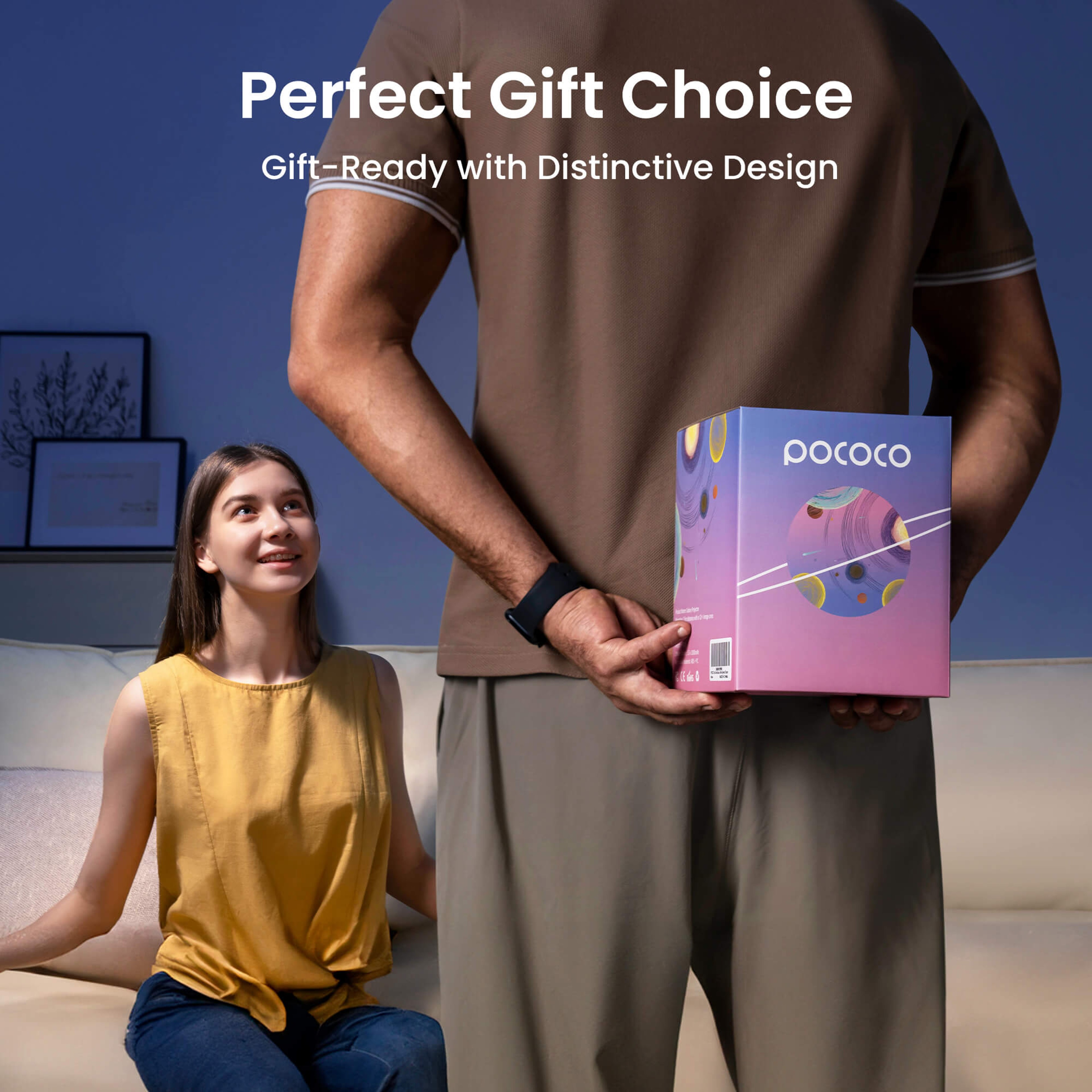 POCOCO Galaxy Projector Star Projector, Kids Night Light with High-Definition Soft Light & Built-in Stars – view 5