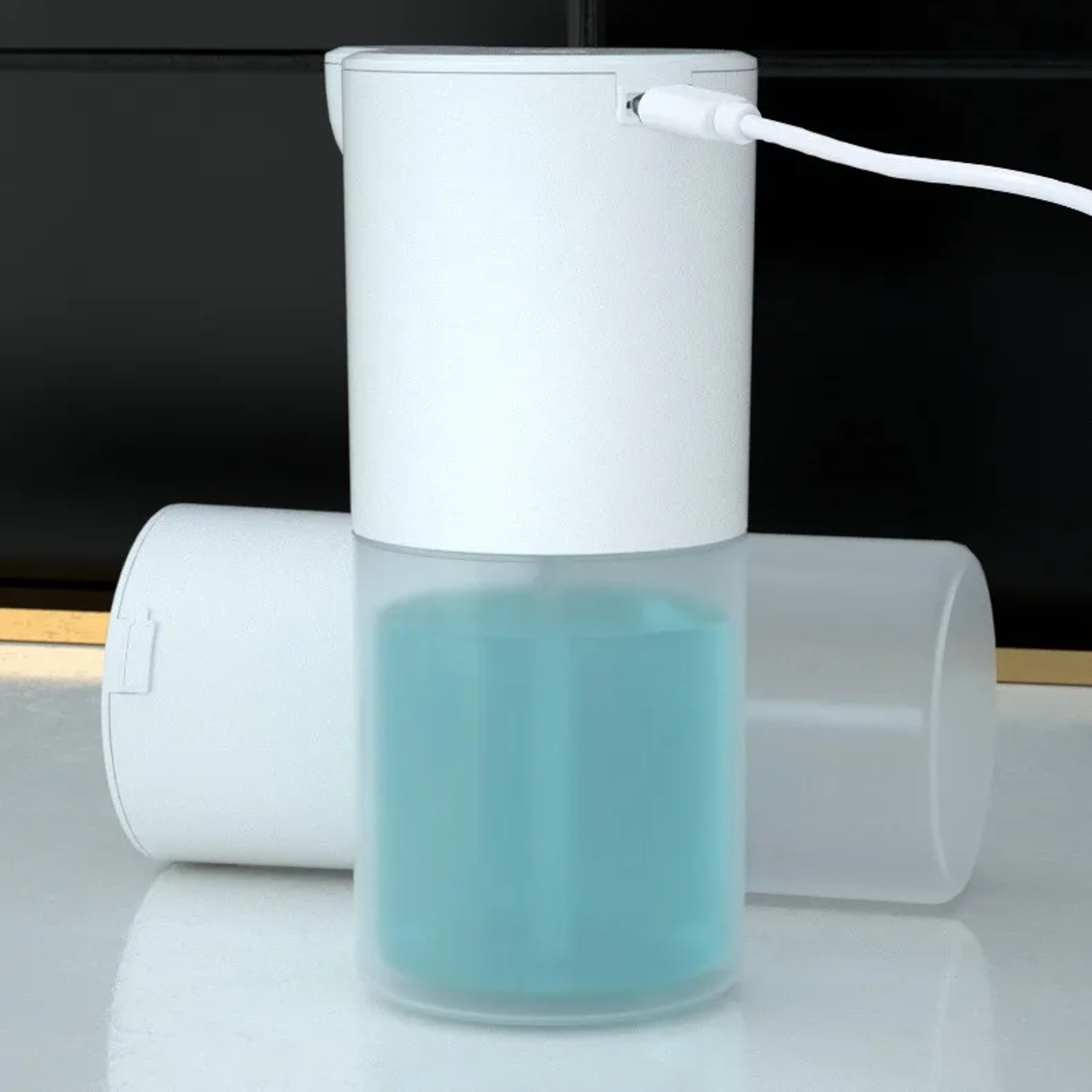 350ML Automatic Foam Soap Dispenser, Smart Touchless Hand Washing Machine, USB Rechargeable, Waterproof for Bathroom – view 3