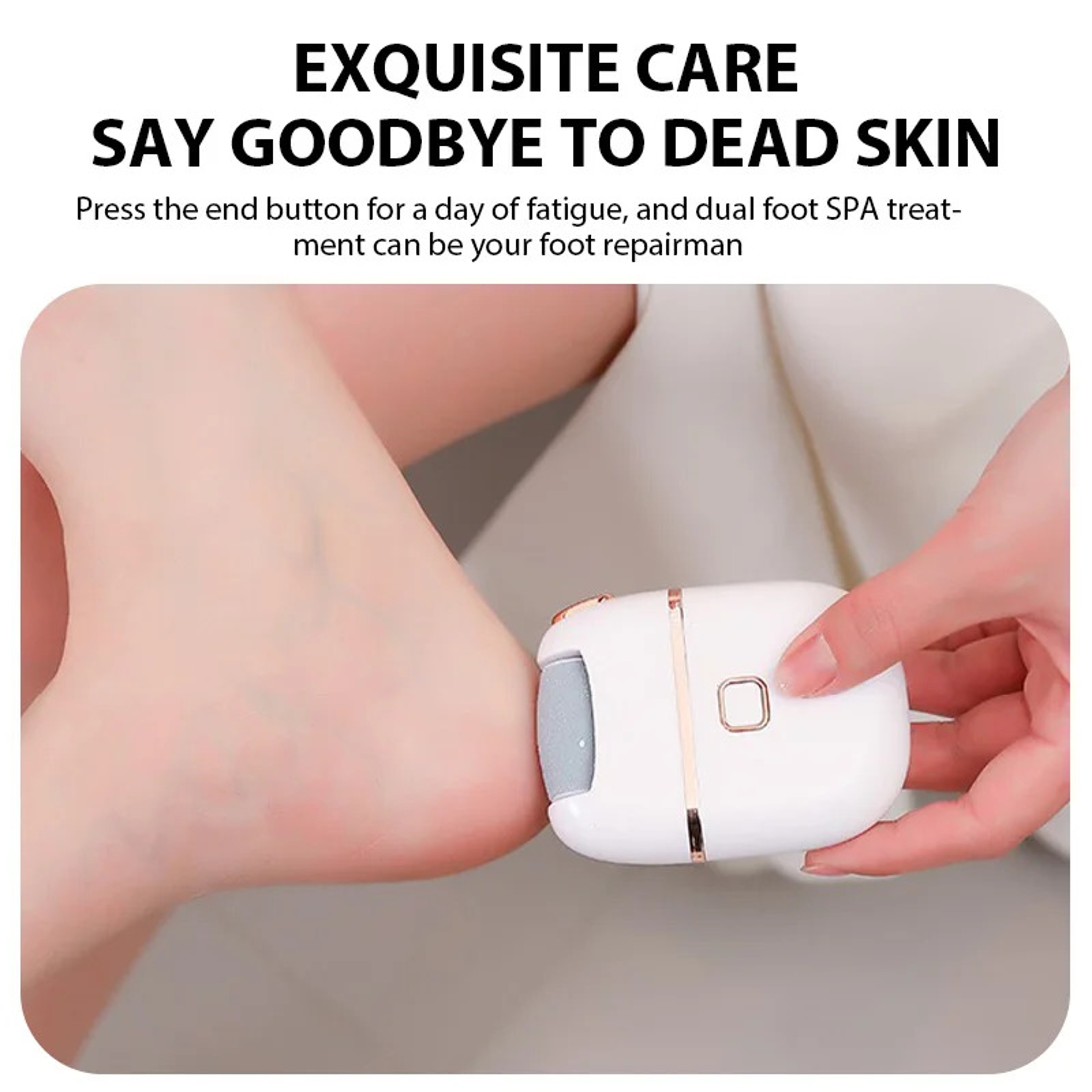 Professional Rechargeable Electric Foot Grinder, Dead Skin Remover for Calluses, Cracked Heels, Electric Foot File – view 2