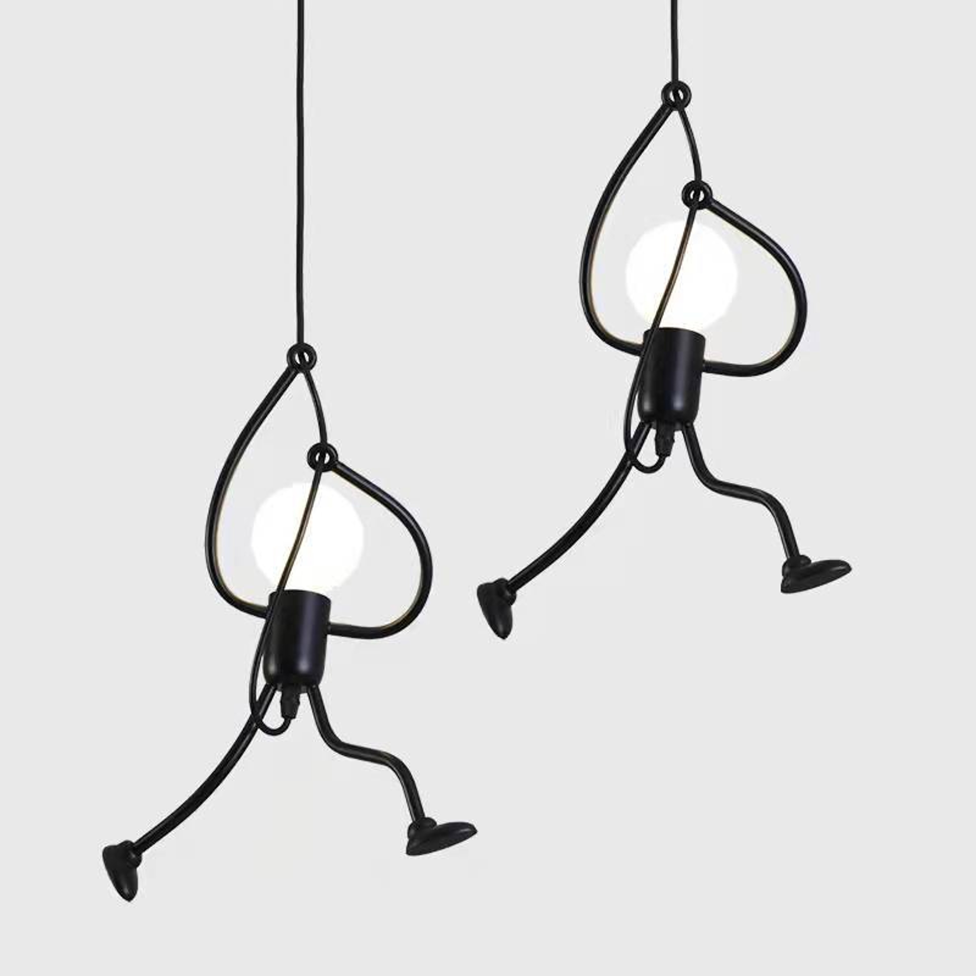Vintage Iron Little Man LED Pendant Light, Creative Climbing Robot Hanging Lamp for Childrens Room, Dining Table, Home – view 6