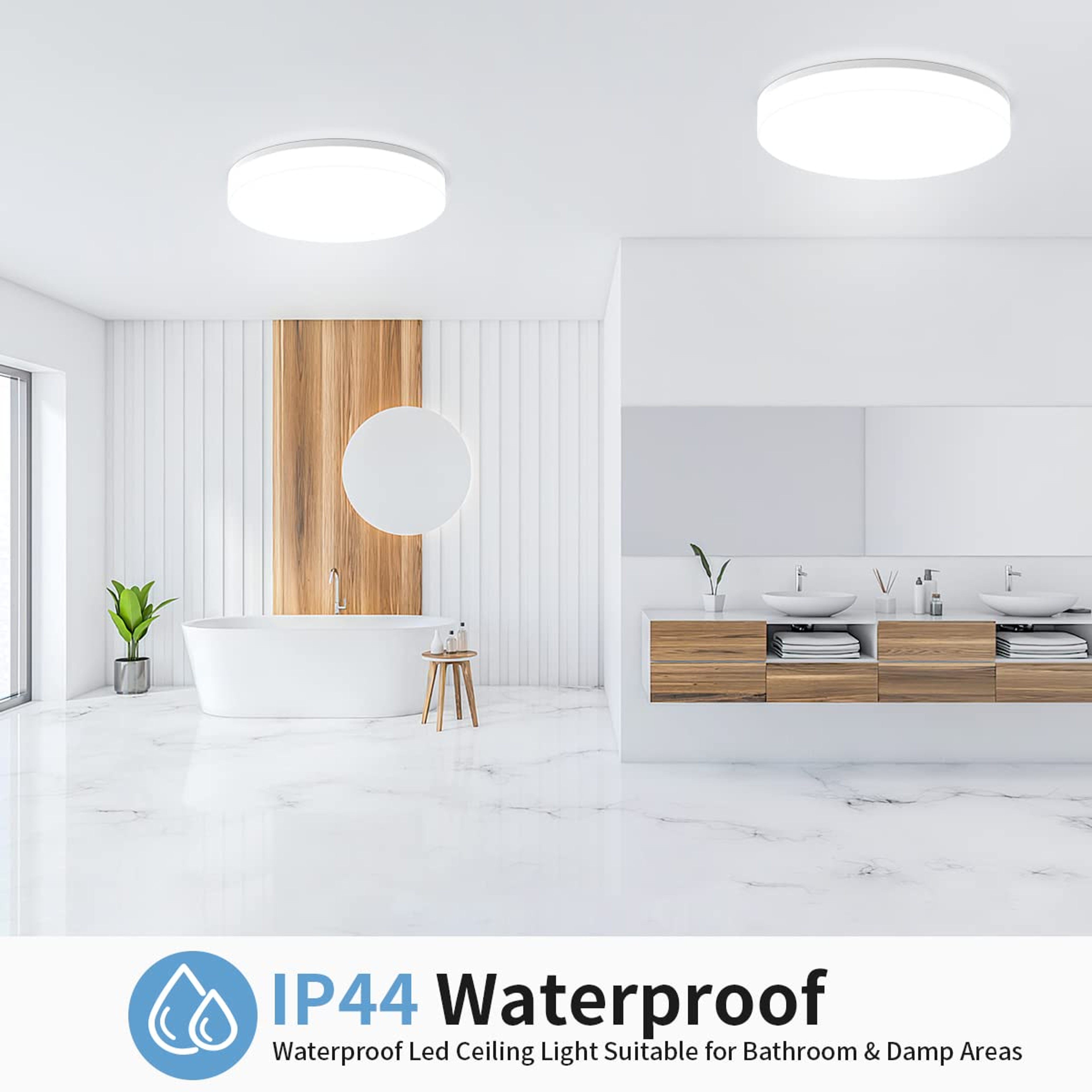 Round LED Ceiling Light Modern, Ultra-Thin 4cm Flush Mount Light for Living Room, Bedroom, Kitchen, Bathroom Lighting – view 4