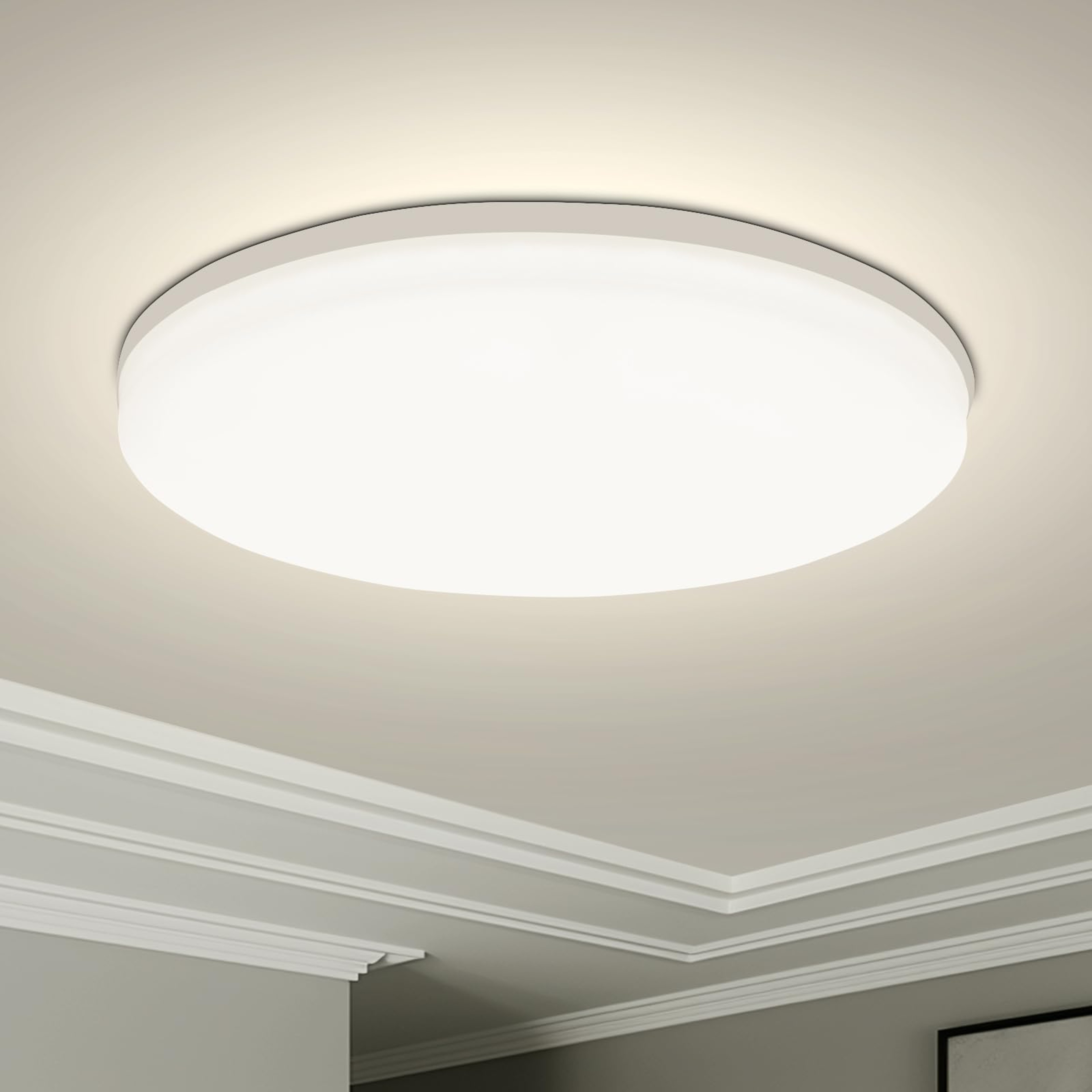 Round LED Ceiling Light Modern, Ultra-Thin 4cm Flush Mount Light for Living Room, Bedroom, Kitchen, Bathroom Lighting – view 9