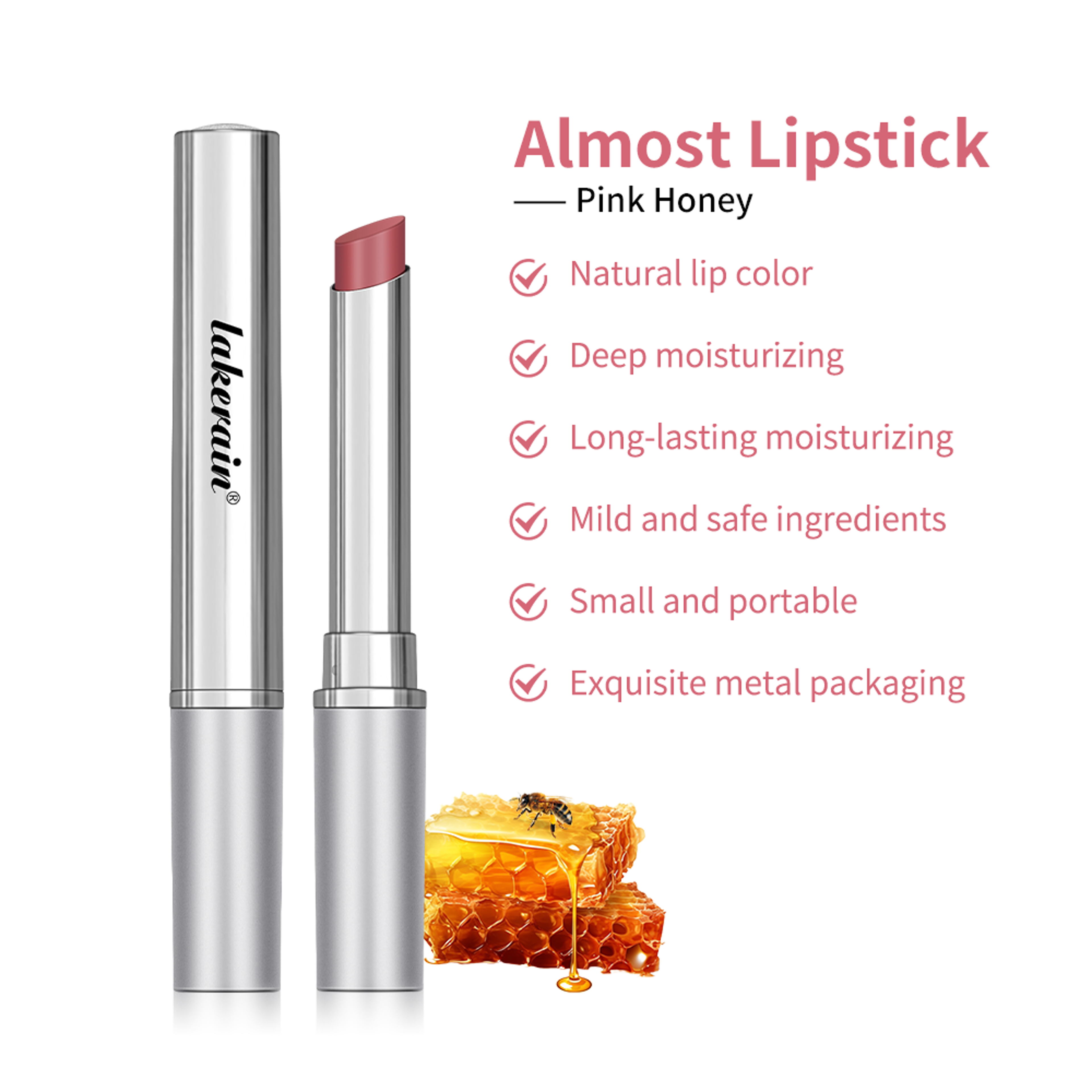 Pink Honey Almost Lipstick Tinted Lip Balm Black Honey Powerful Lip Repulper Remove Dark Lips Exfoliating Lip balm – view 2