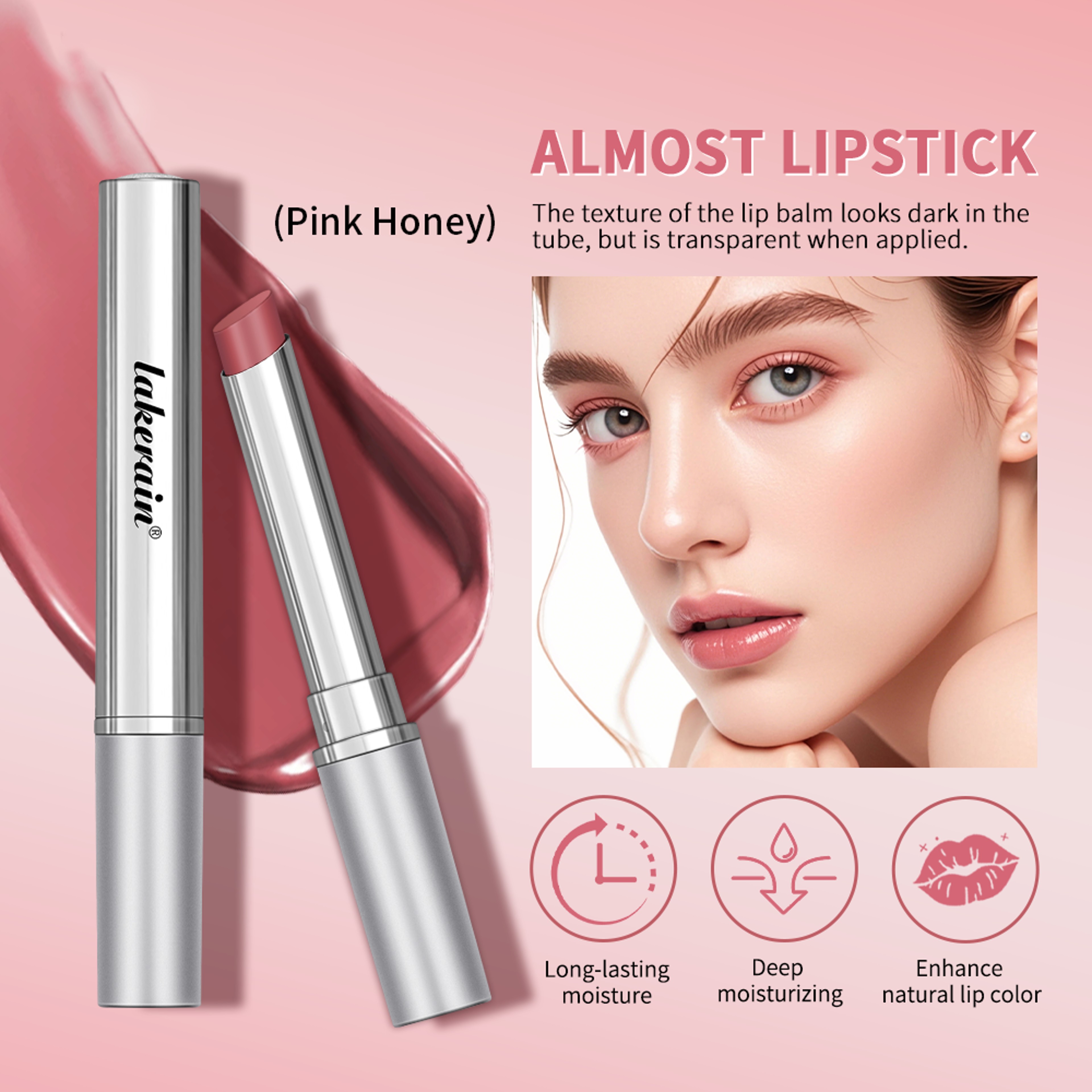 Pink Honey Almost Lipstick Tinted Lip Balm Black Honey Powerful Lip Repulper Remove Dark Lips Exfoliating Lip balm – view 3