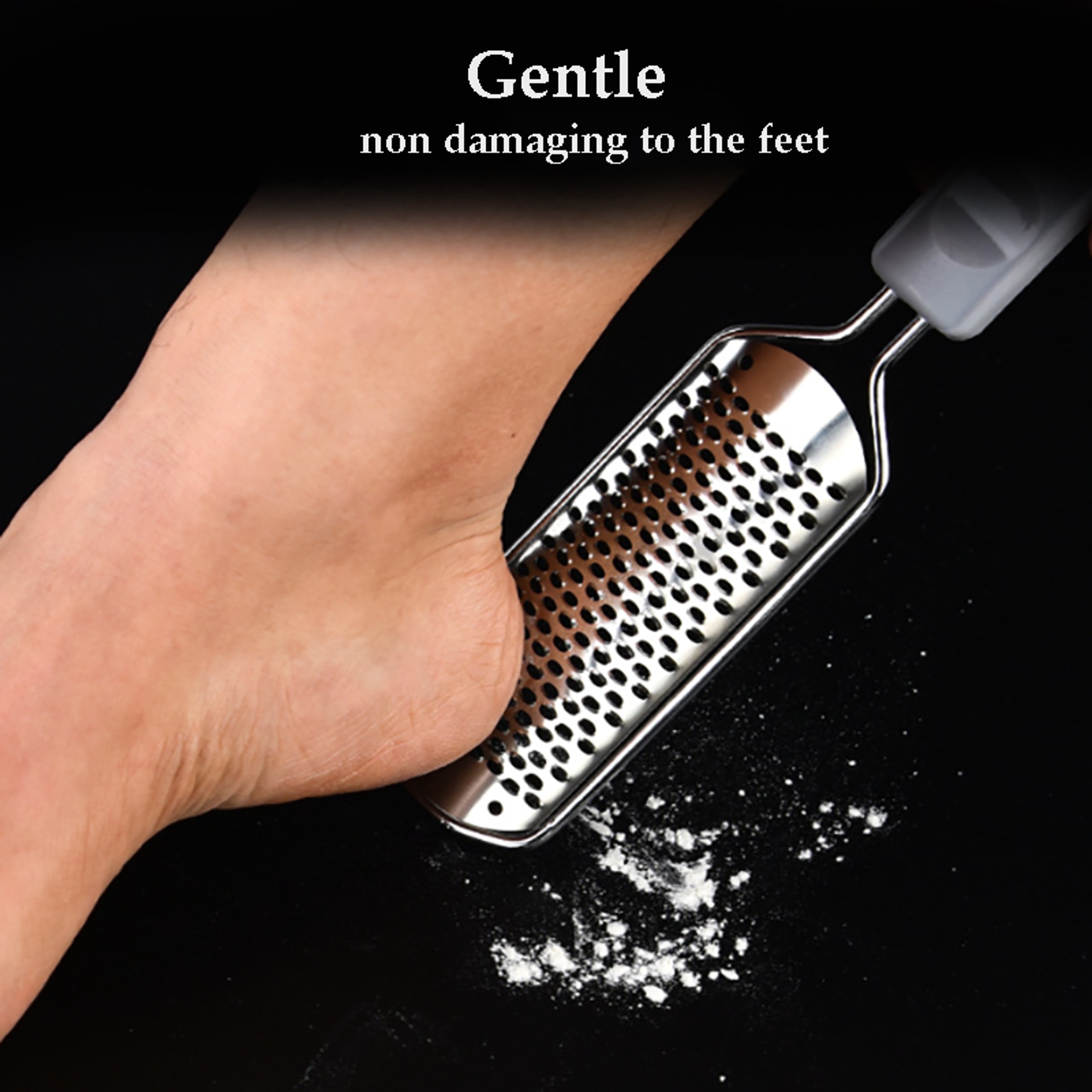 Professional Stainless Steel Foot File Callus Remover for Smooth Heels and Dead Skin – view 1