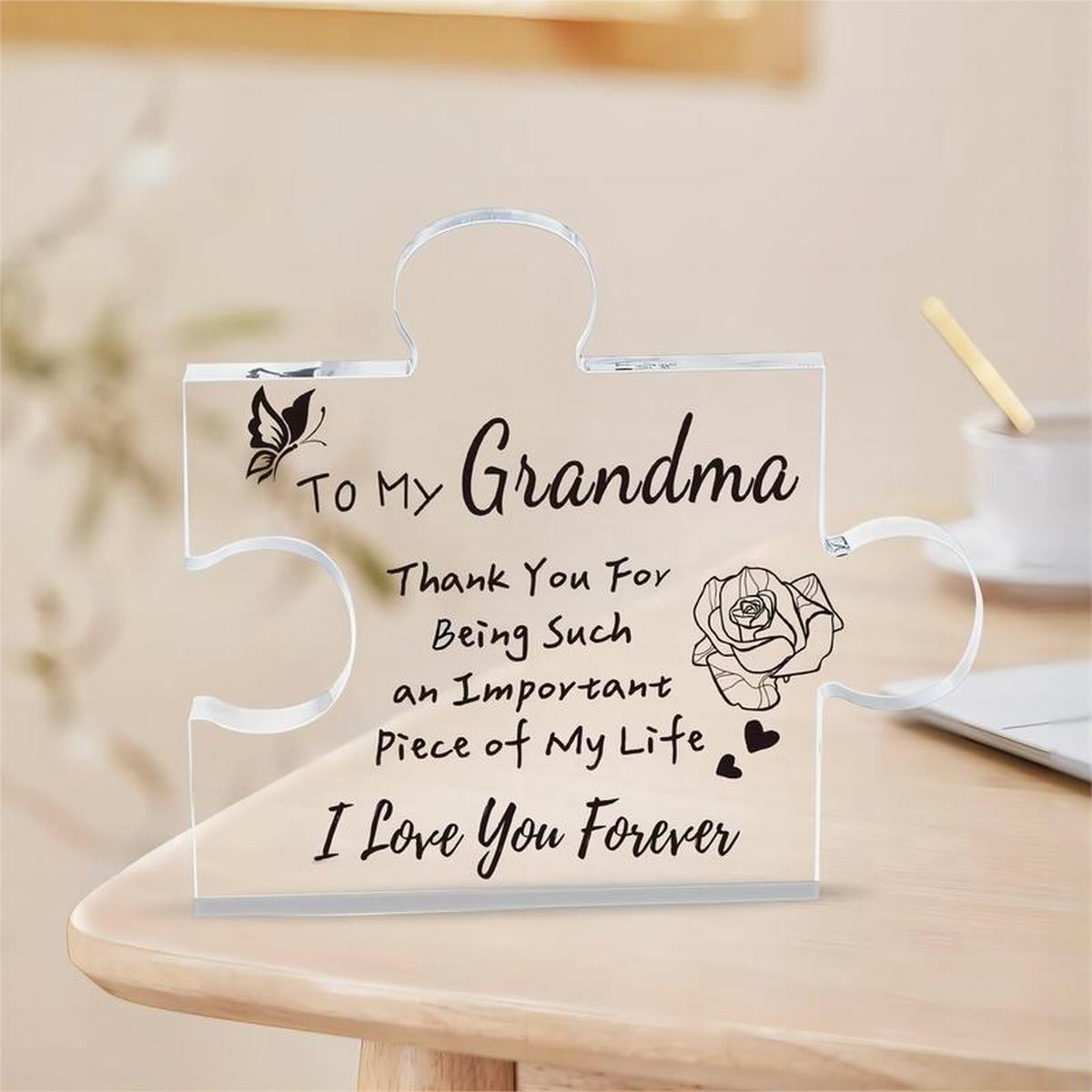 Carved Acrylic Puzzle Plaque, Grandma Gifts, Funny Birthday Gift for Grandma, Unique Christmas Gift Keepsake – view 5