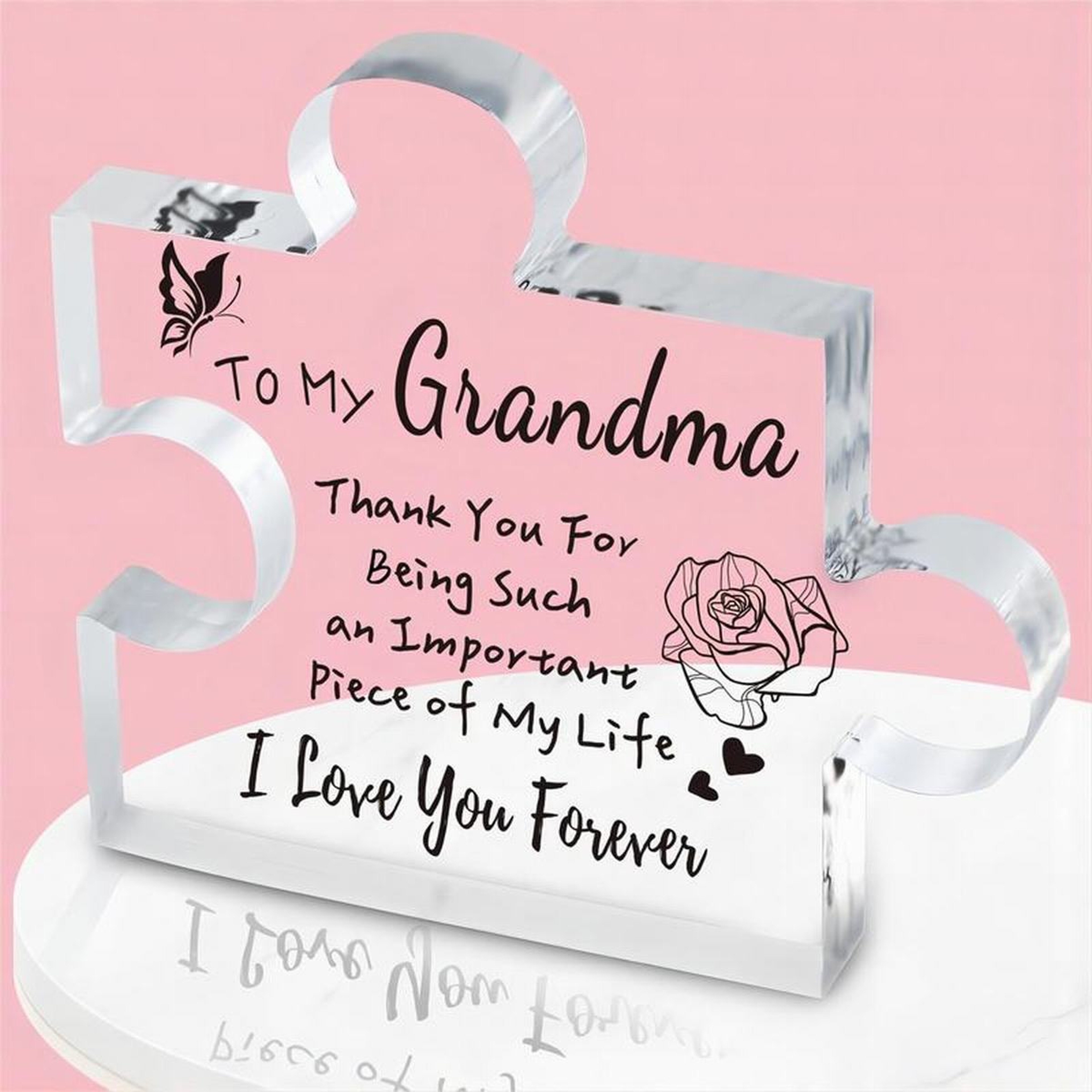Carved Acrylic Puzzle Plaque, Grandma Gifts, Funny Birthday Gift for Grandma, Unique Christmas Gift Keepsake – view 7