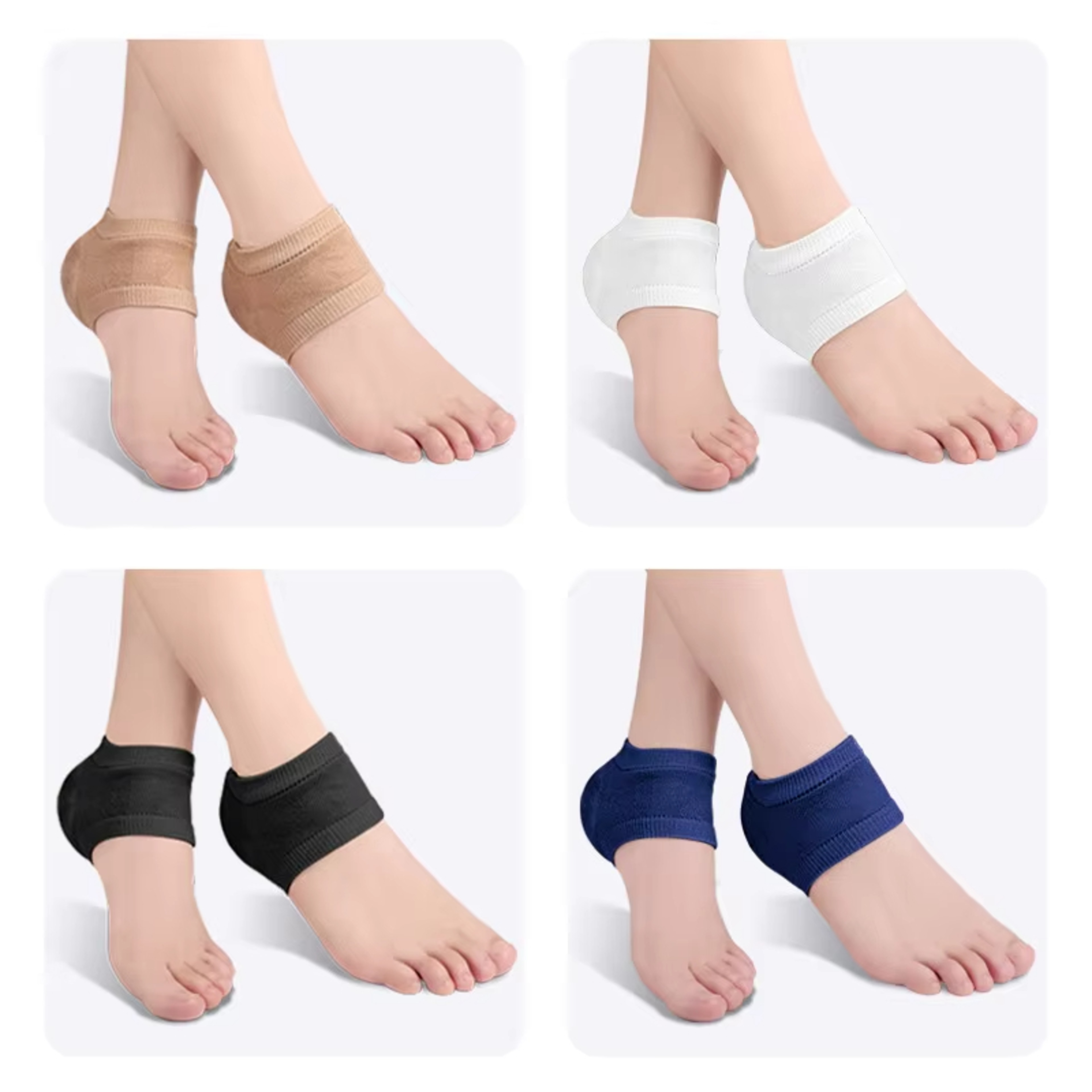 Gel Silicone Heel Protectors, Heel Pads & Cups for Plantar Fasciitis Support, Foot Care, Skin Repair – view 5