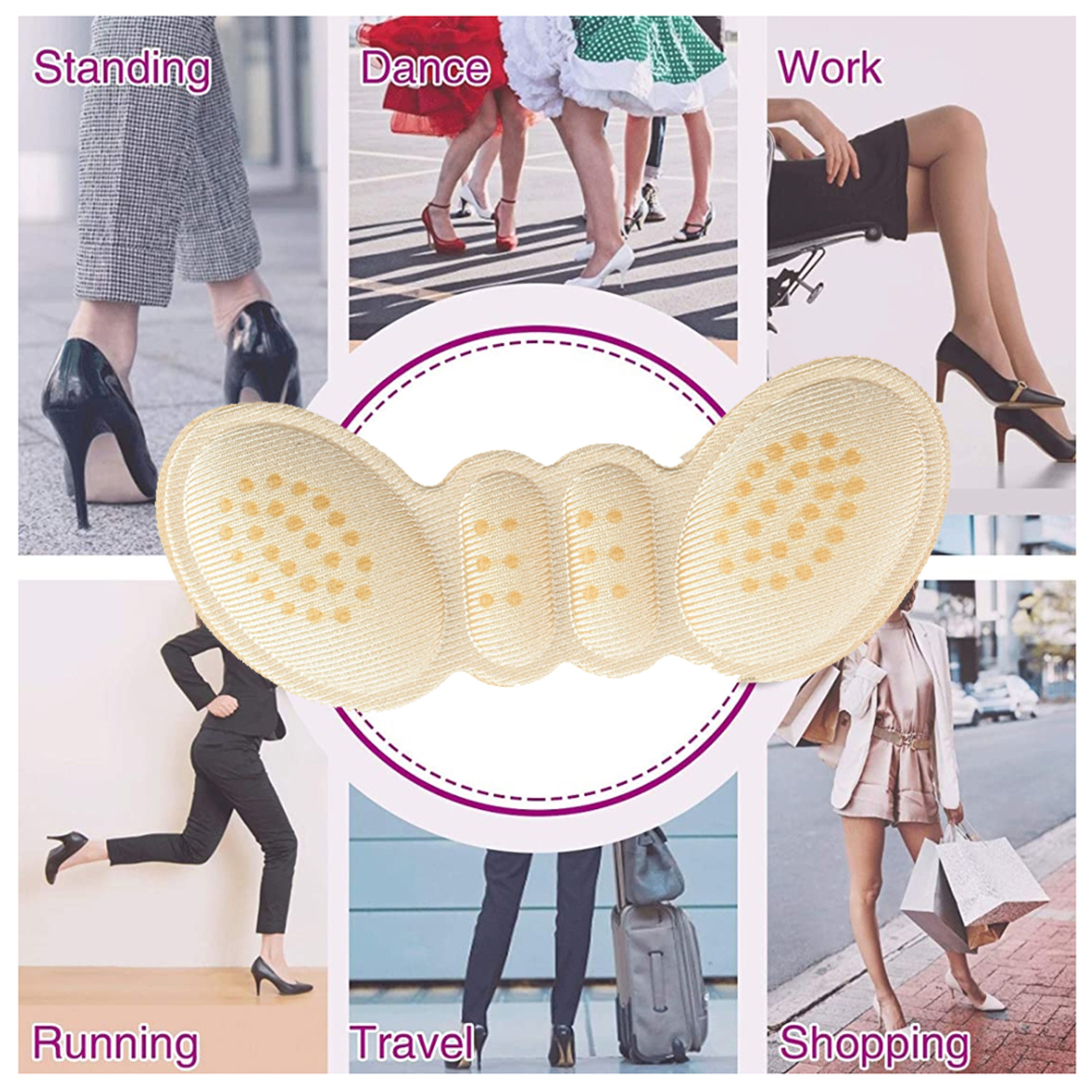 10Pcs Heel Pads for Shoes Too Big, Reduce Size Foot Pads for High Heels, Pain Relief Insoles for Women, Heel Protector – view 5