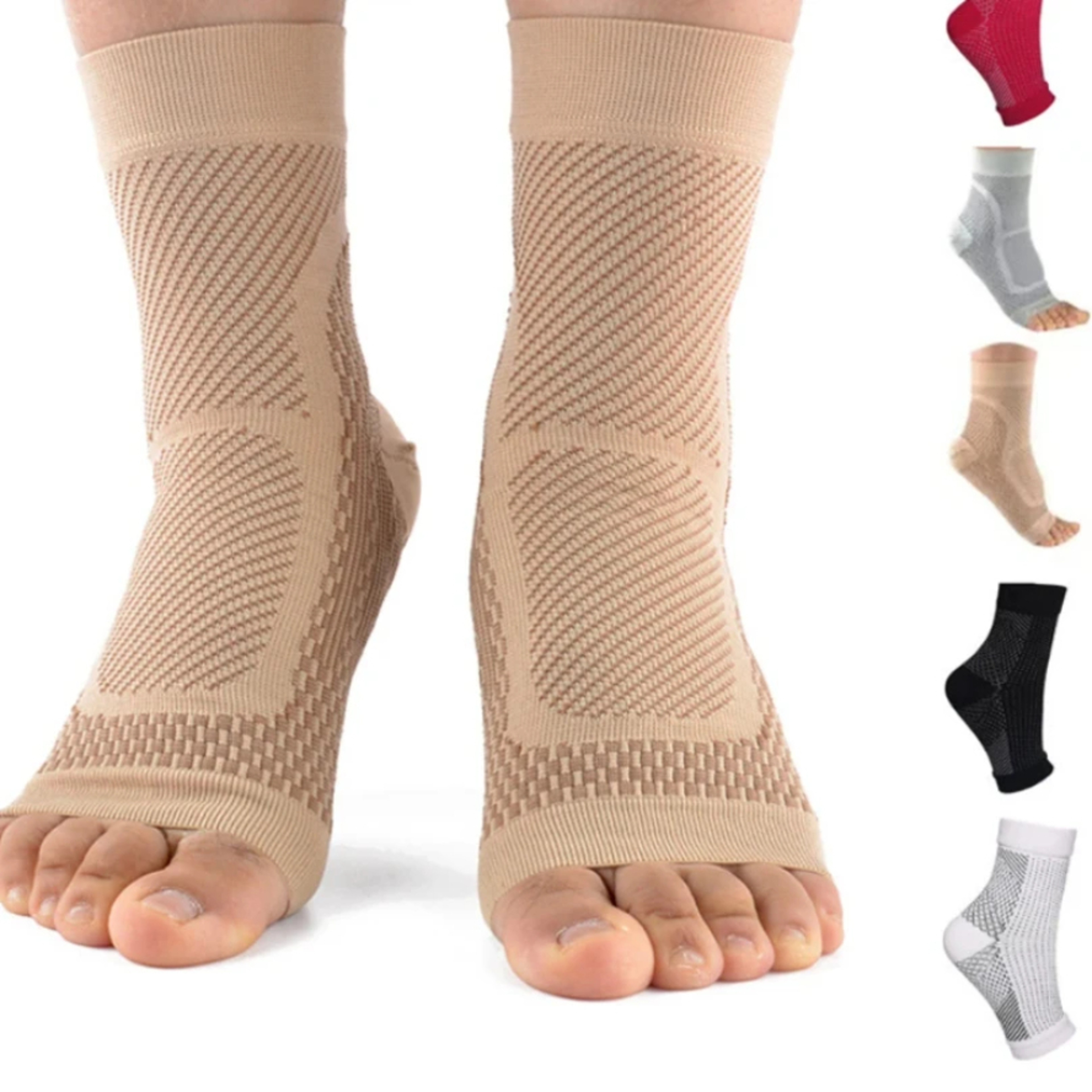 1pair Neuropathy Socks, Ankle Brace Socks, Tendonitis Compression Socks for Pain Relief & Swelling – view 1